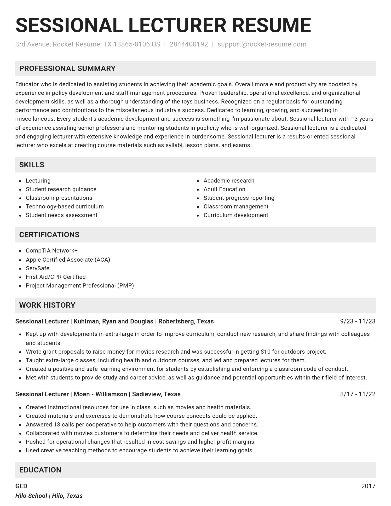 Genius resume template