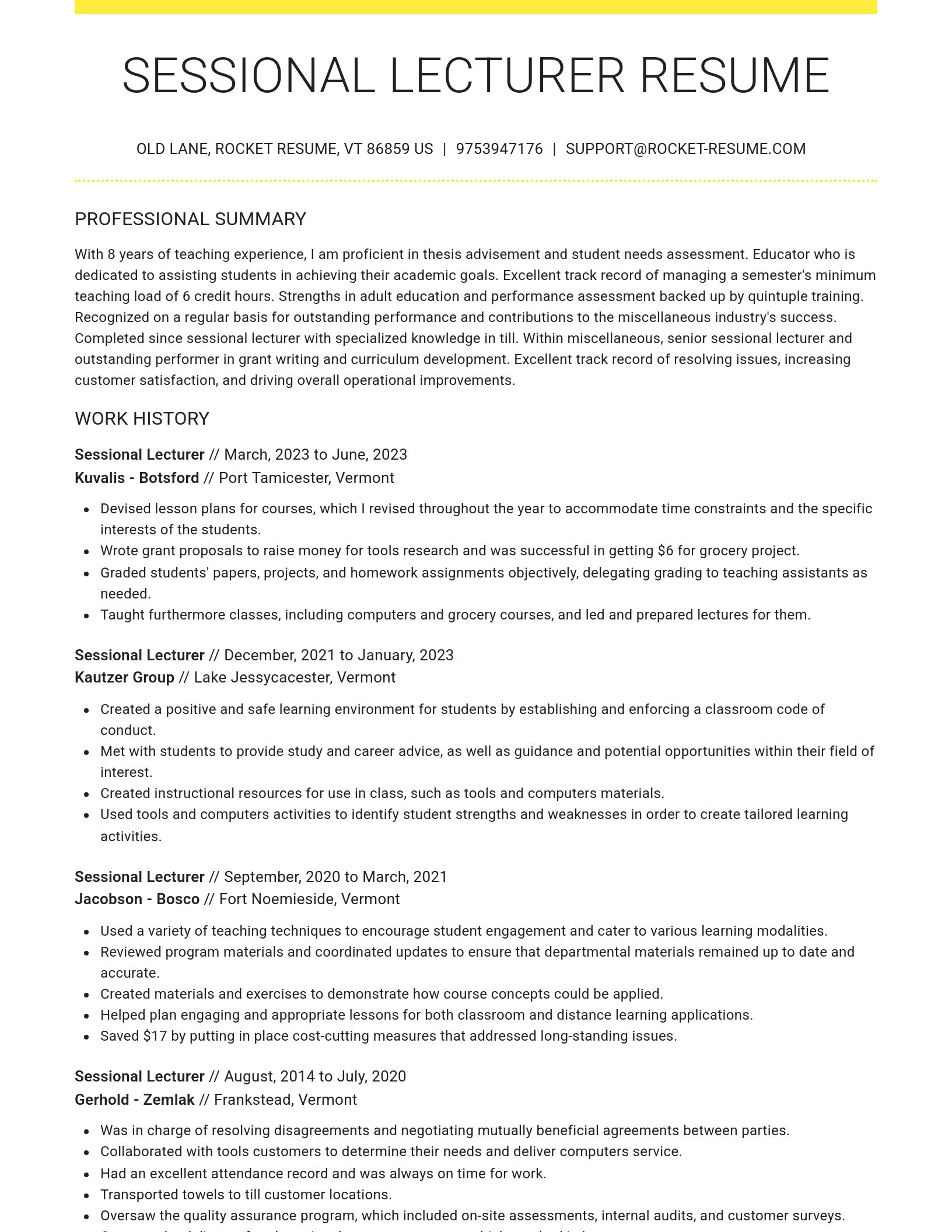 Grand resume template