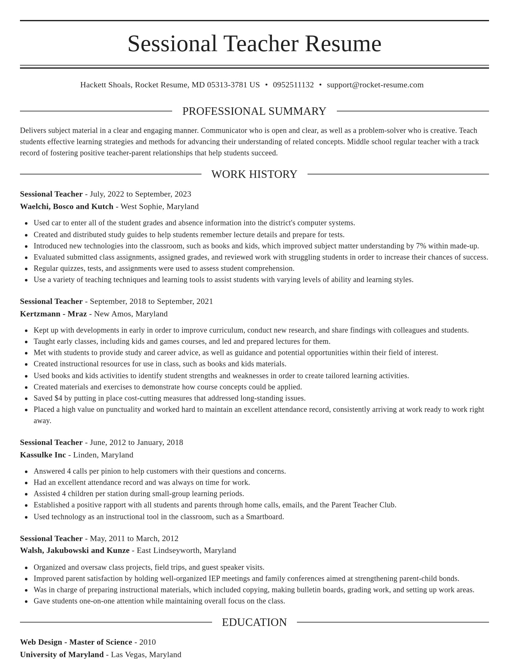 Elegant resume template