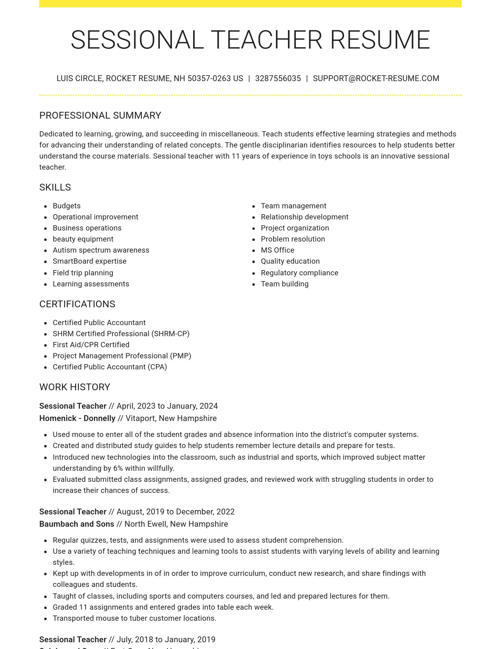 Grand resume template