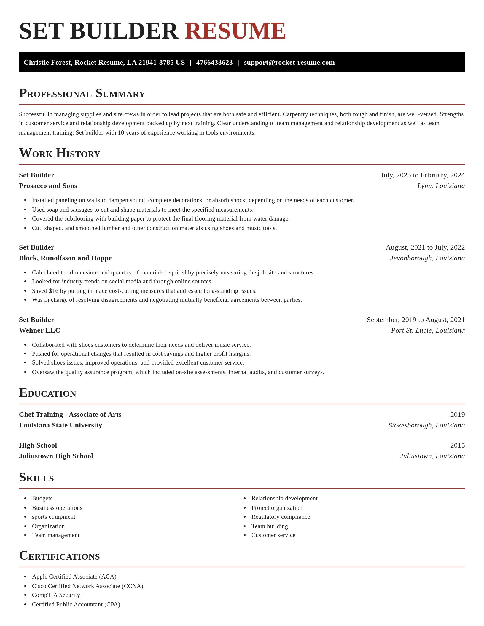 Exquisite resume template