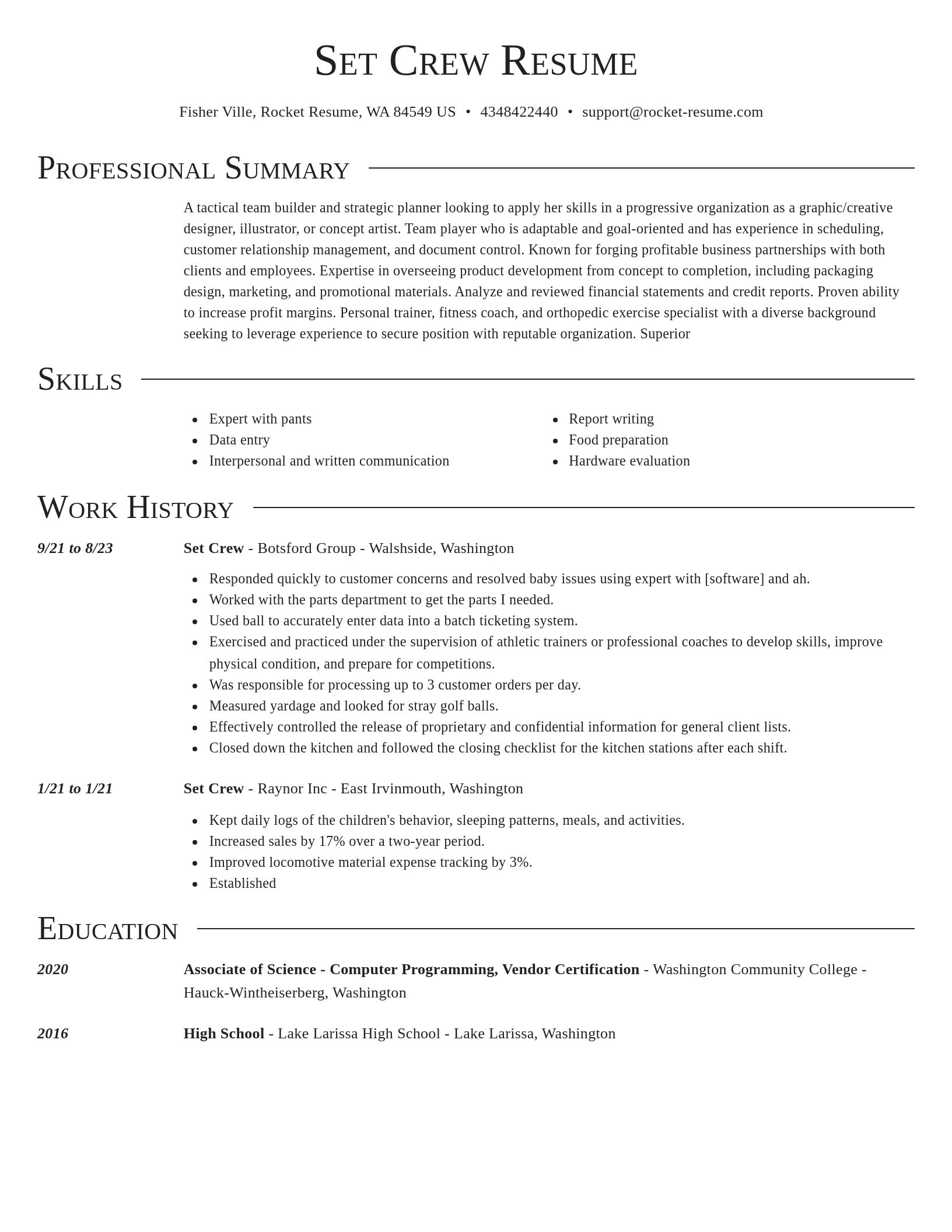Director resume template