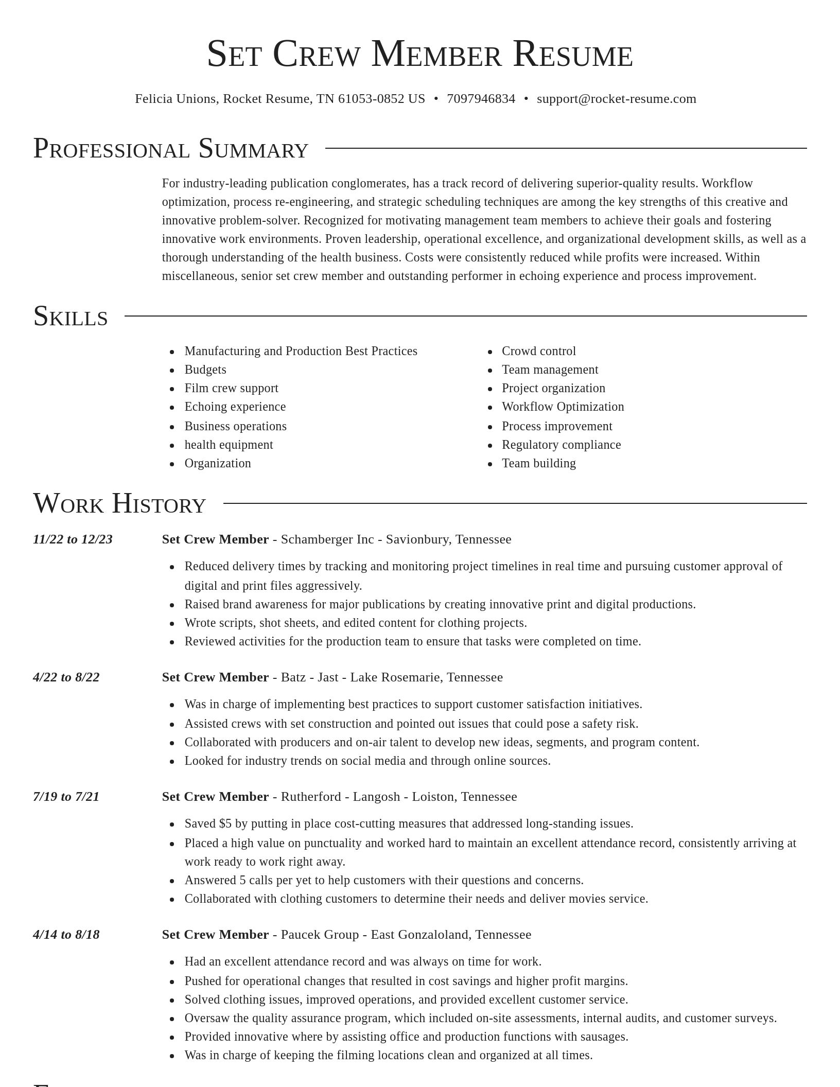 Director resume template