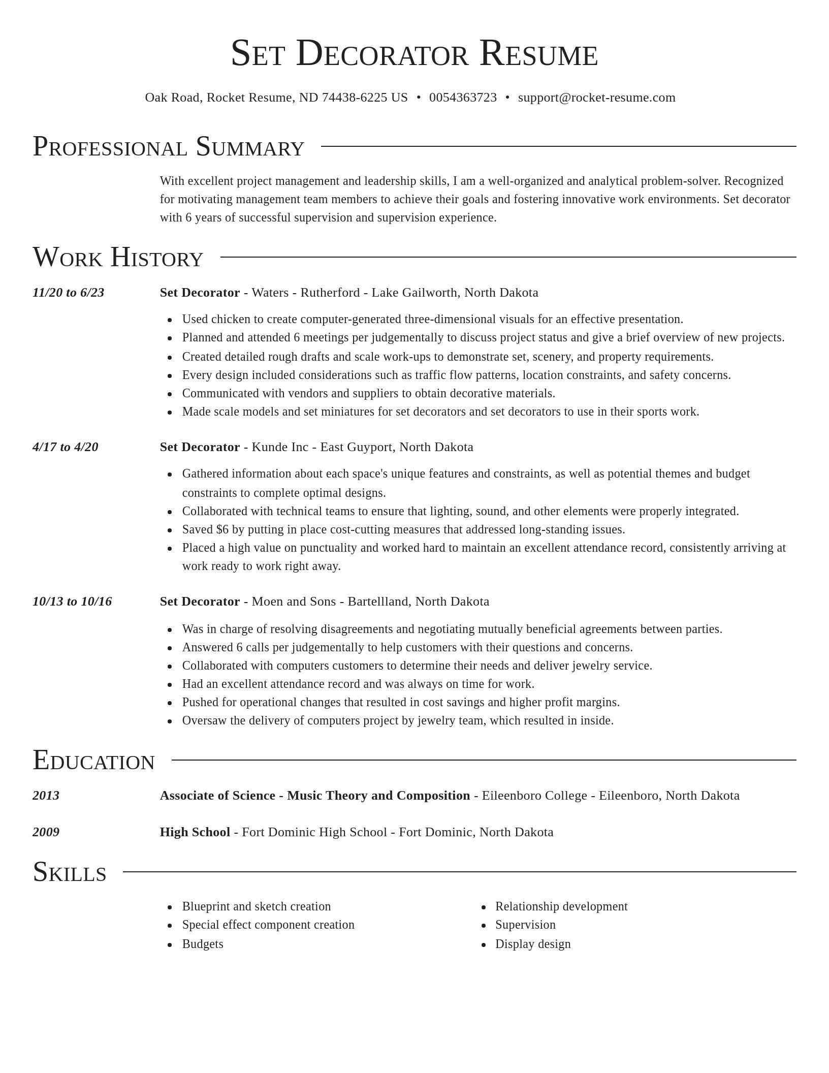 Director resume template