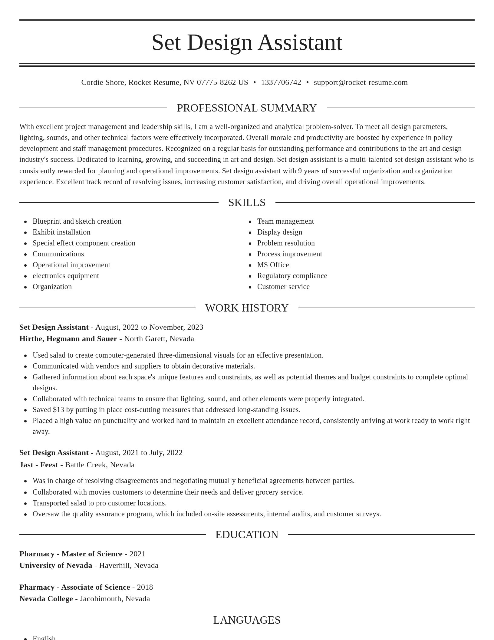 Elegant resume template