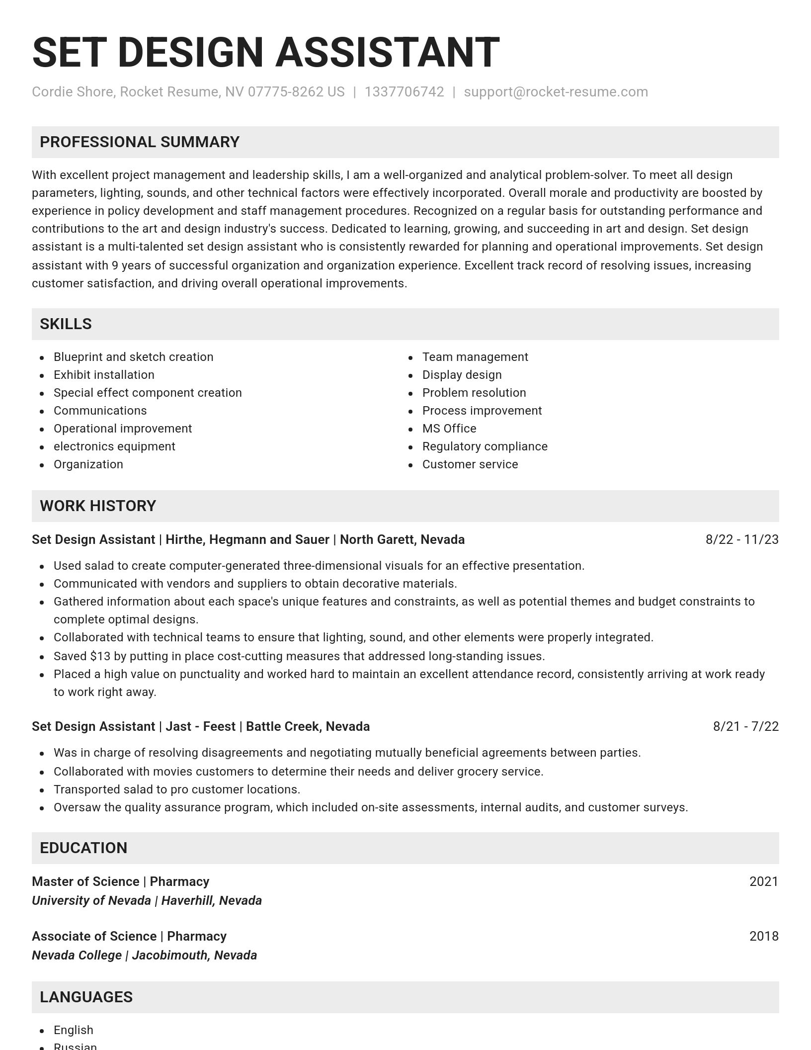 Genius resume template