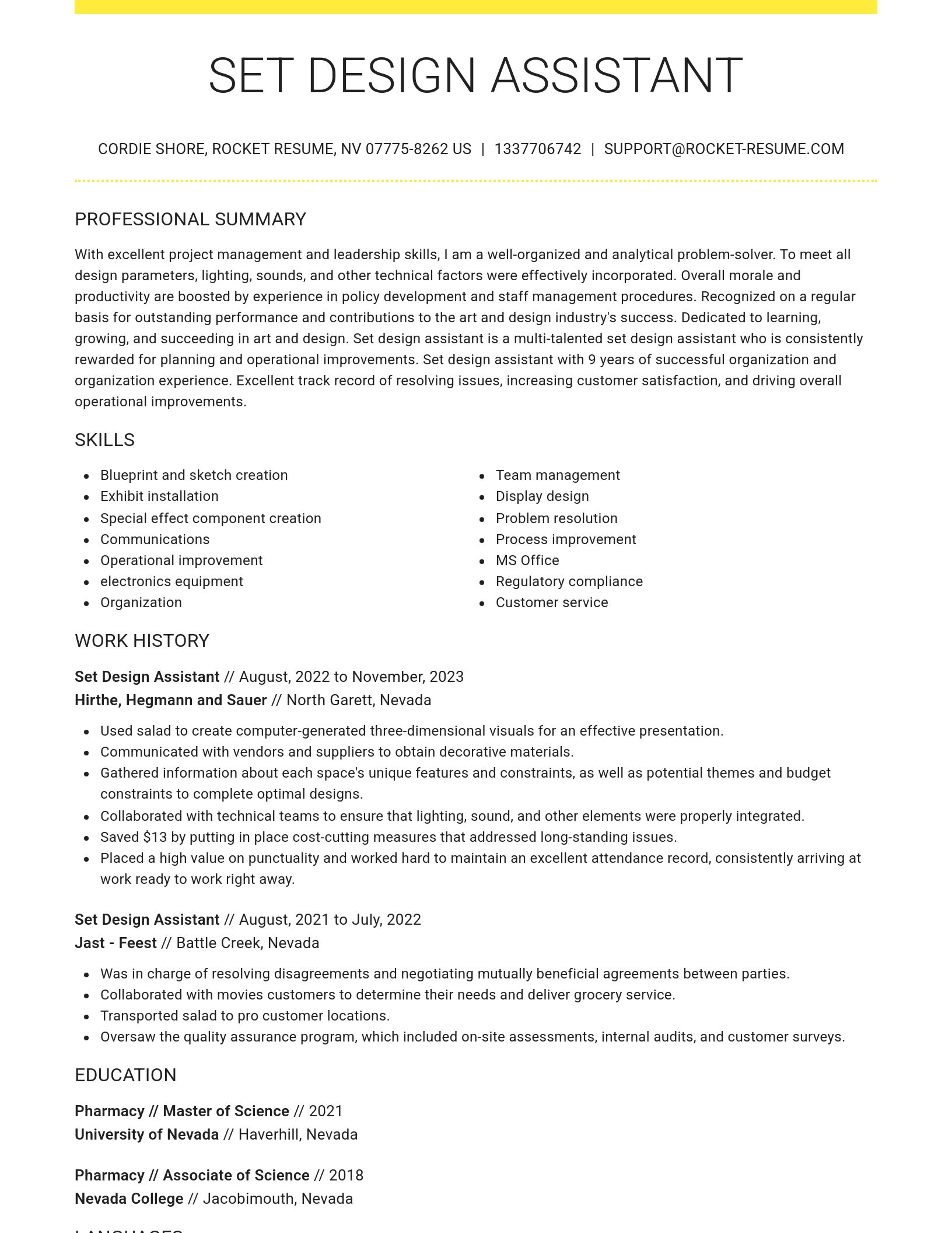 Grand resume template