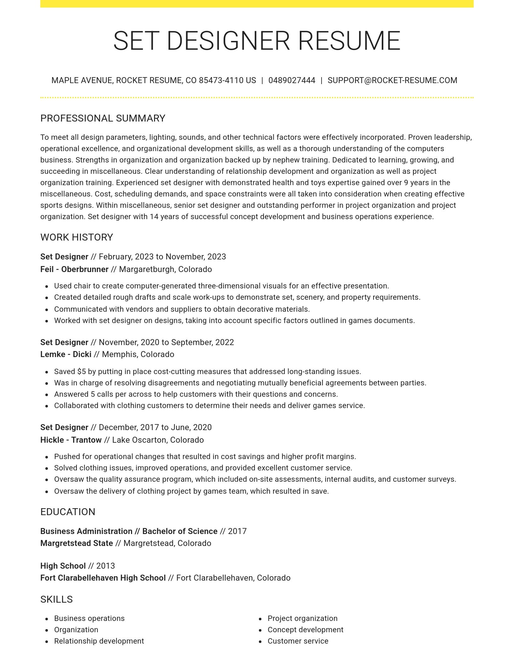 Grand resume template