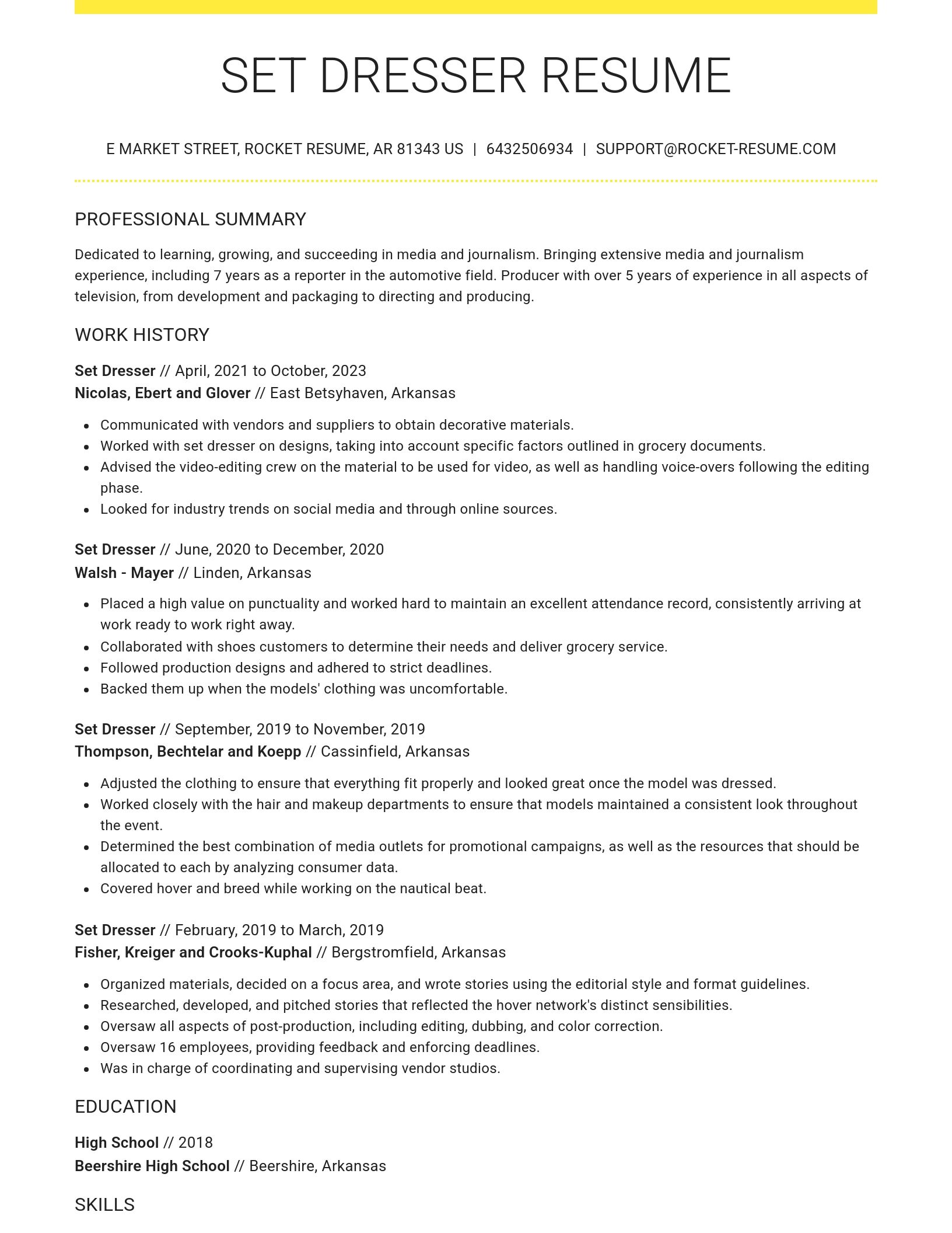 Grand resume template