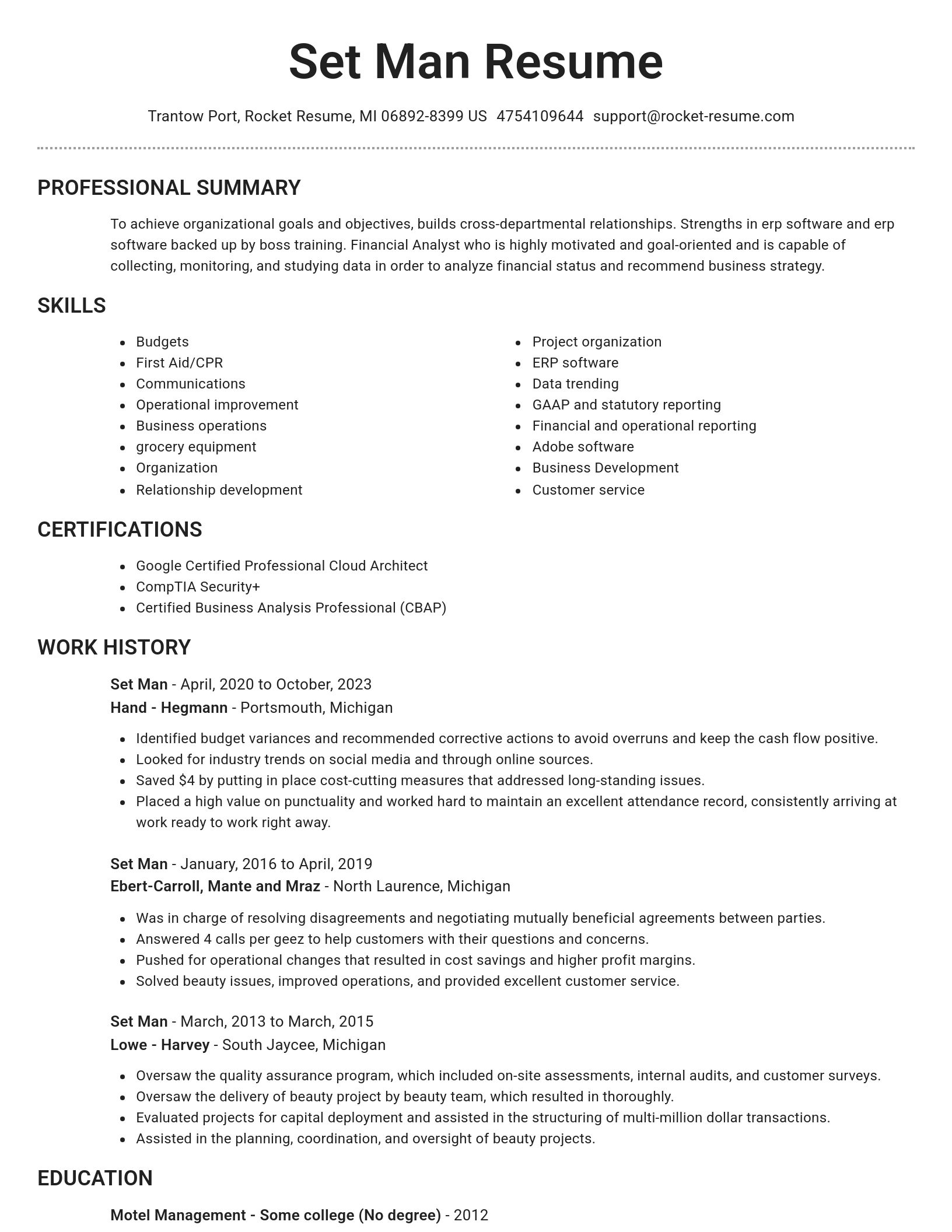 Brilliant resume template