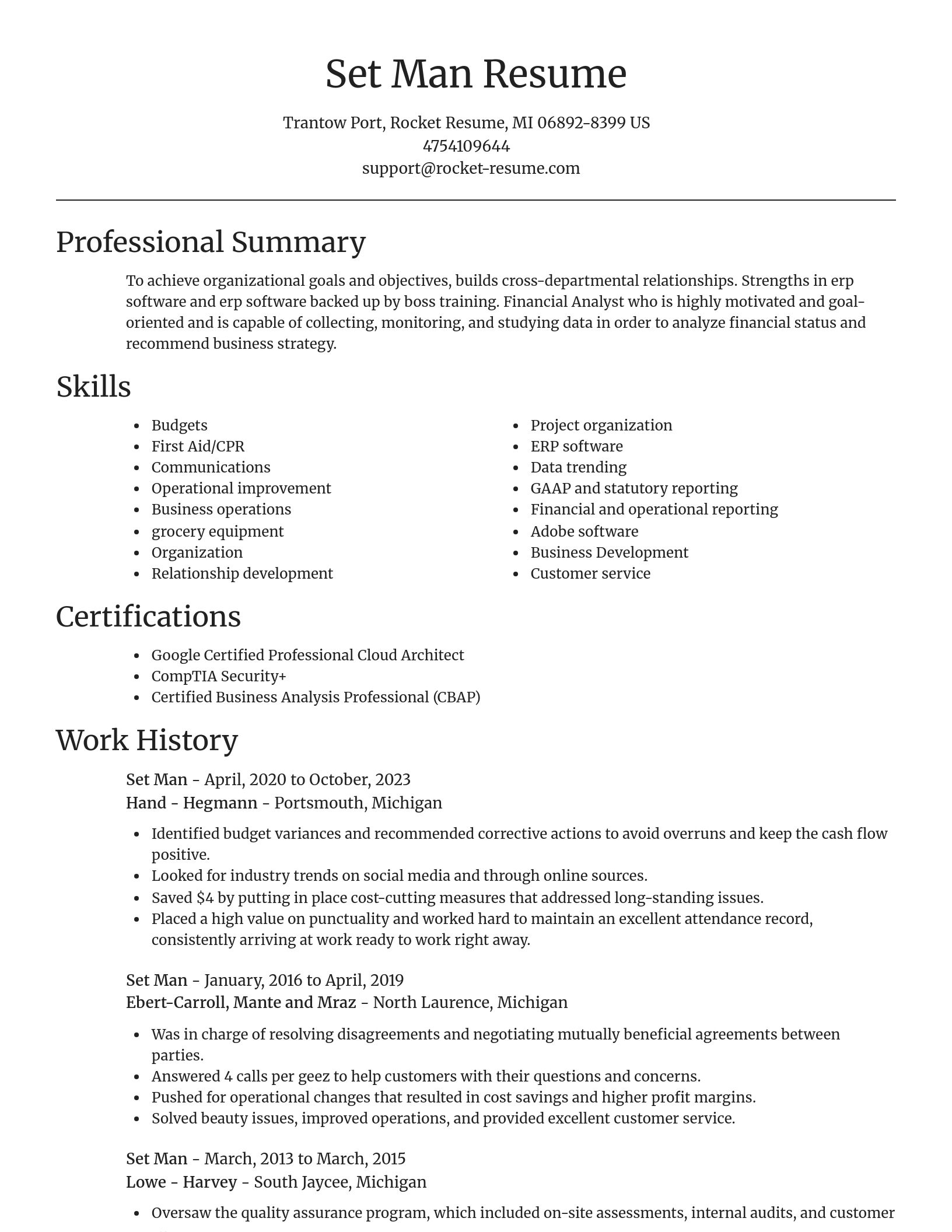 Focal Point resume template