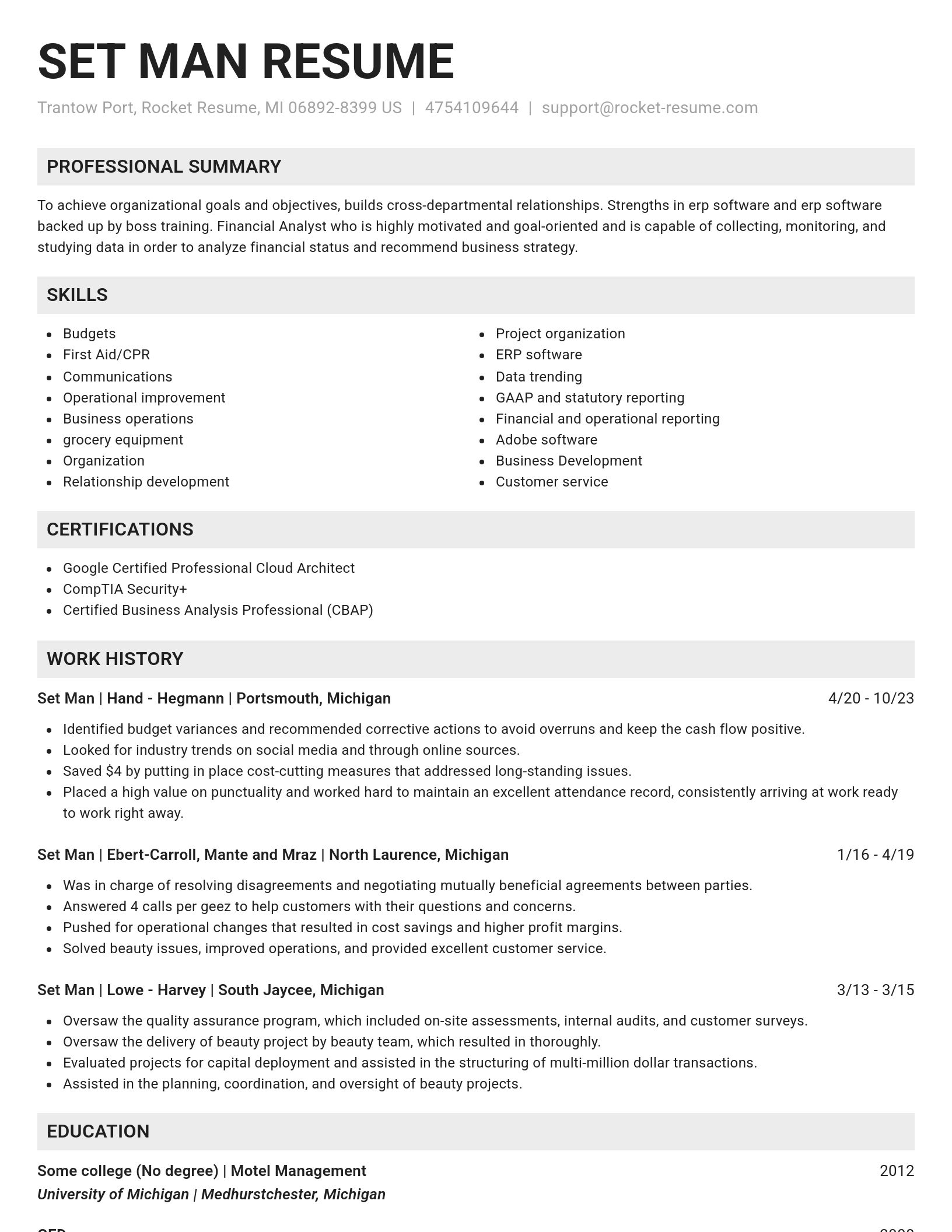 Genius resume template