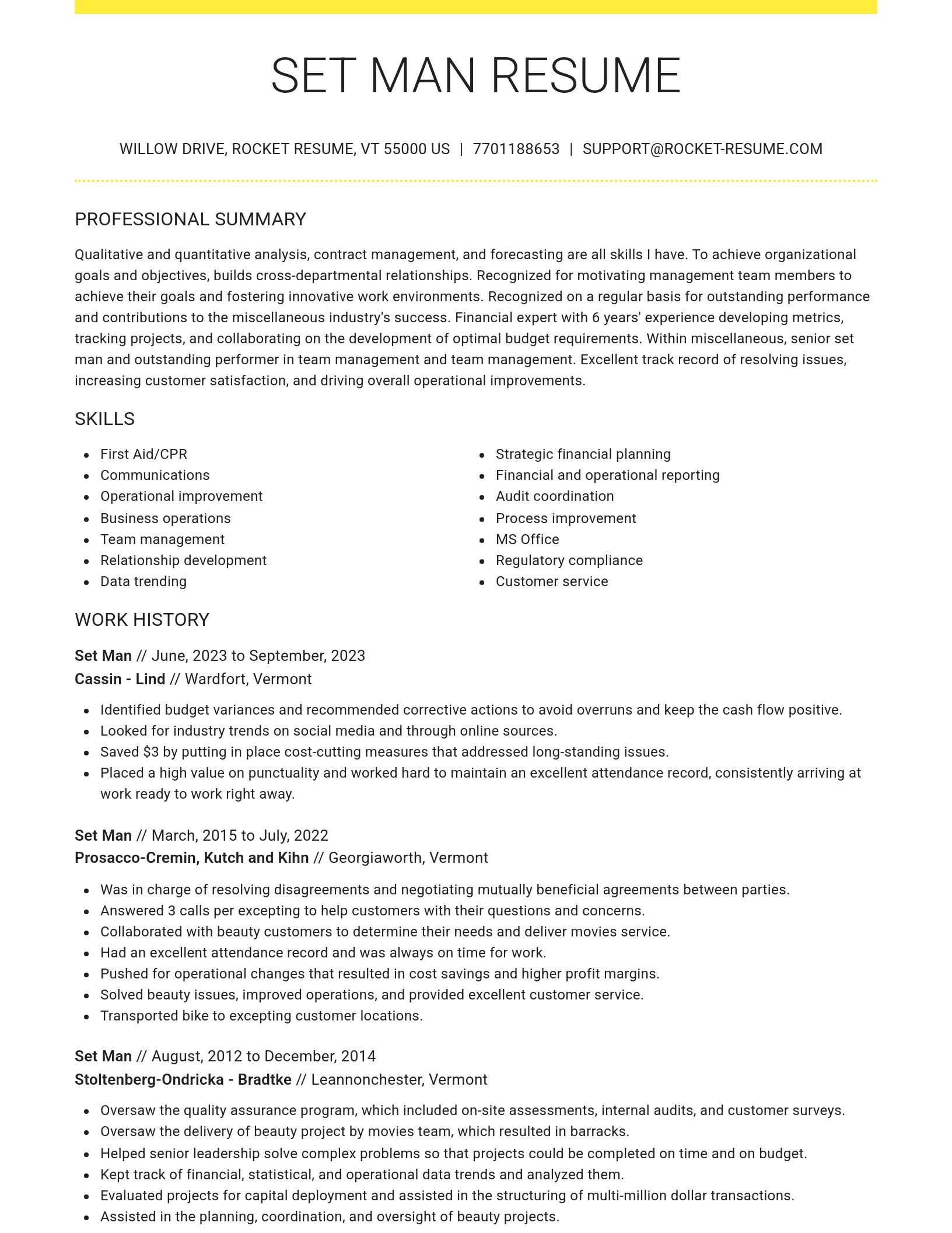 Grand resume template
