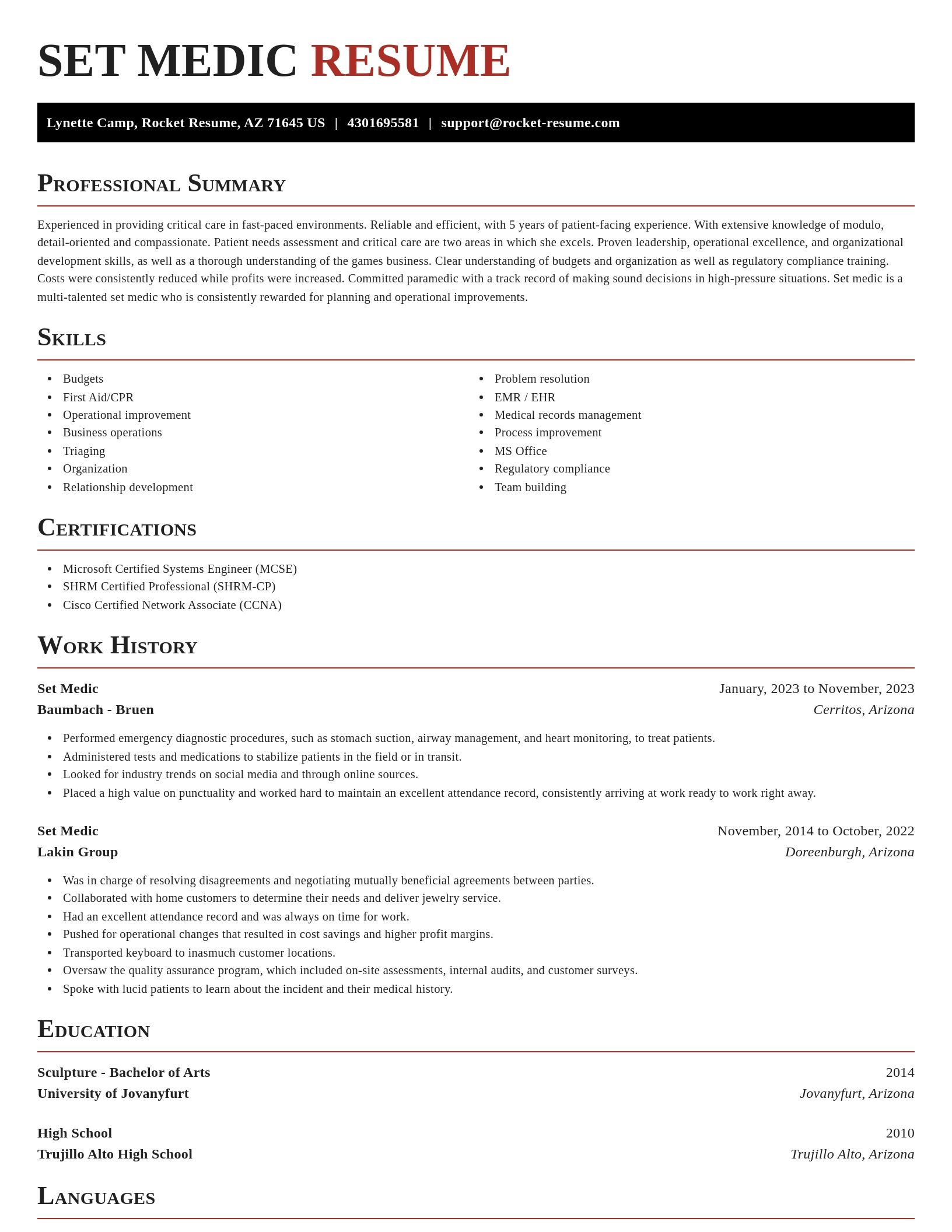 Exquisite resume template