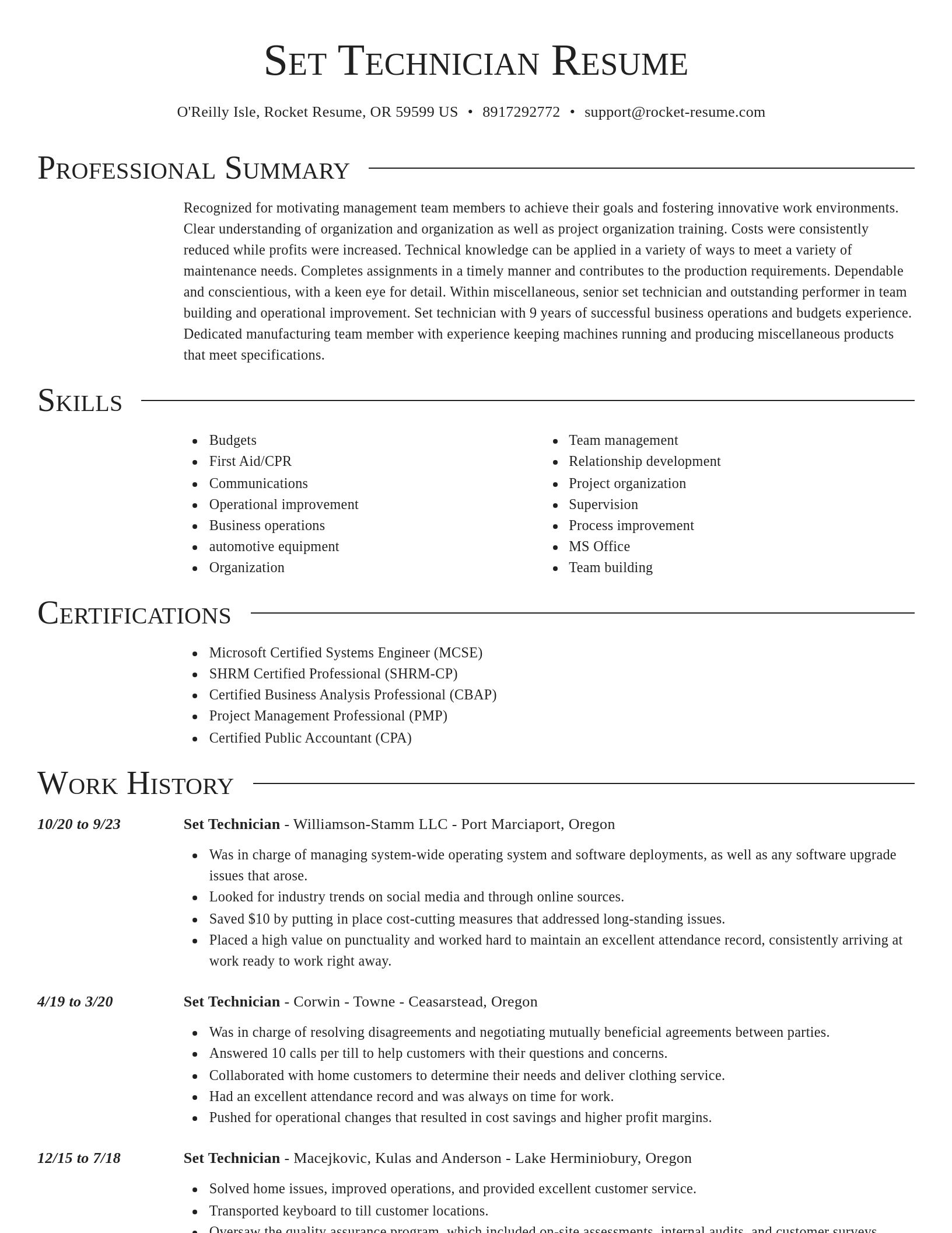 Director resume template