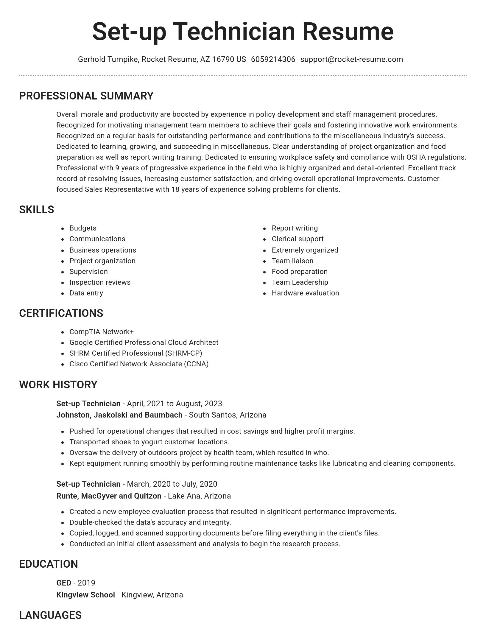 Brilliant resume template