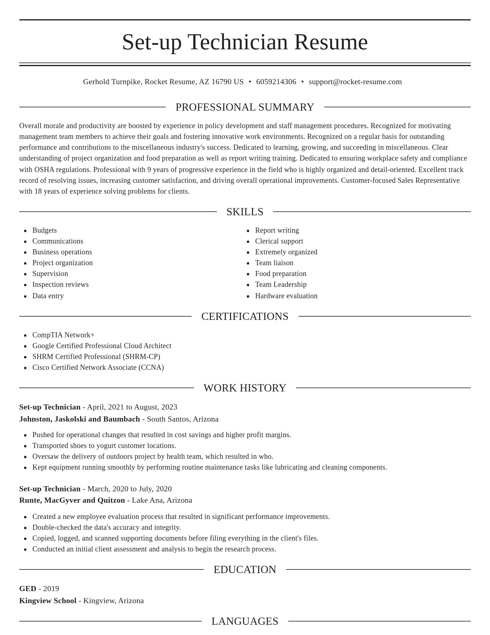 Elegant resume template