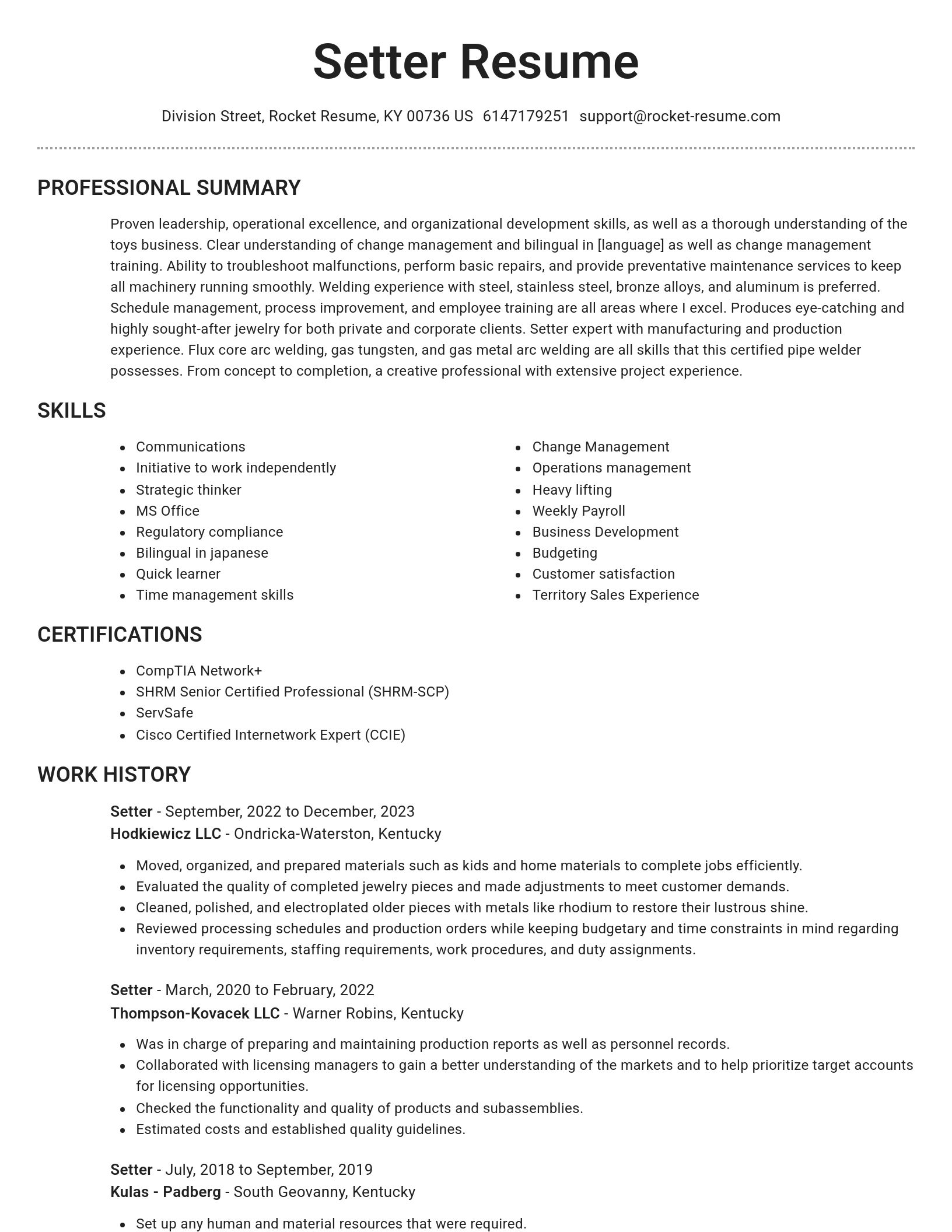 Brilliant resume template