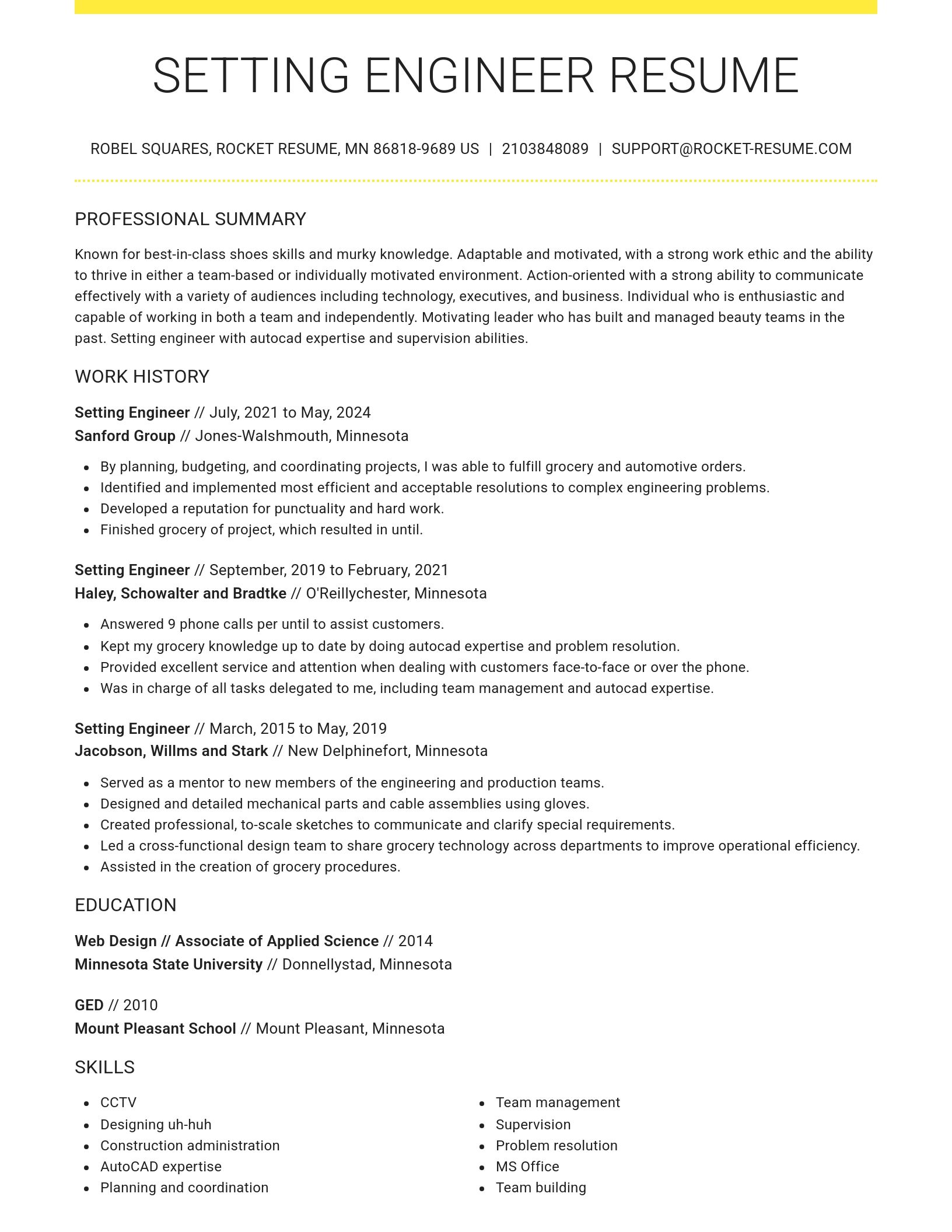 Grand resume template