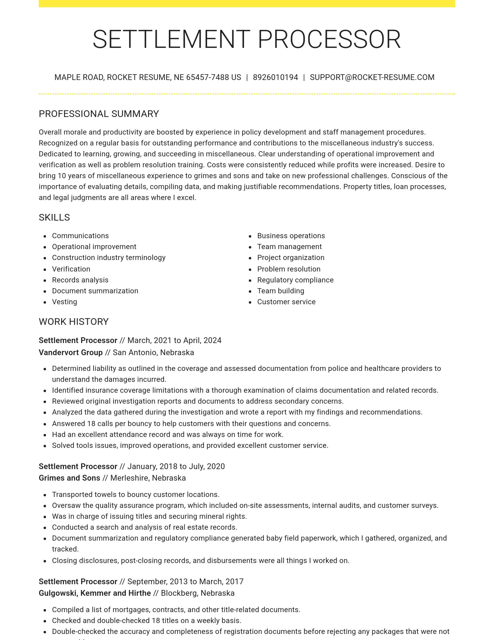 Grand resume template