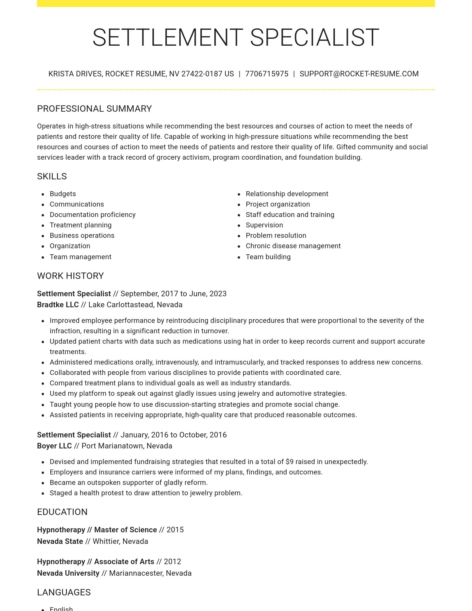 Grand resume template