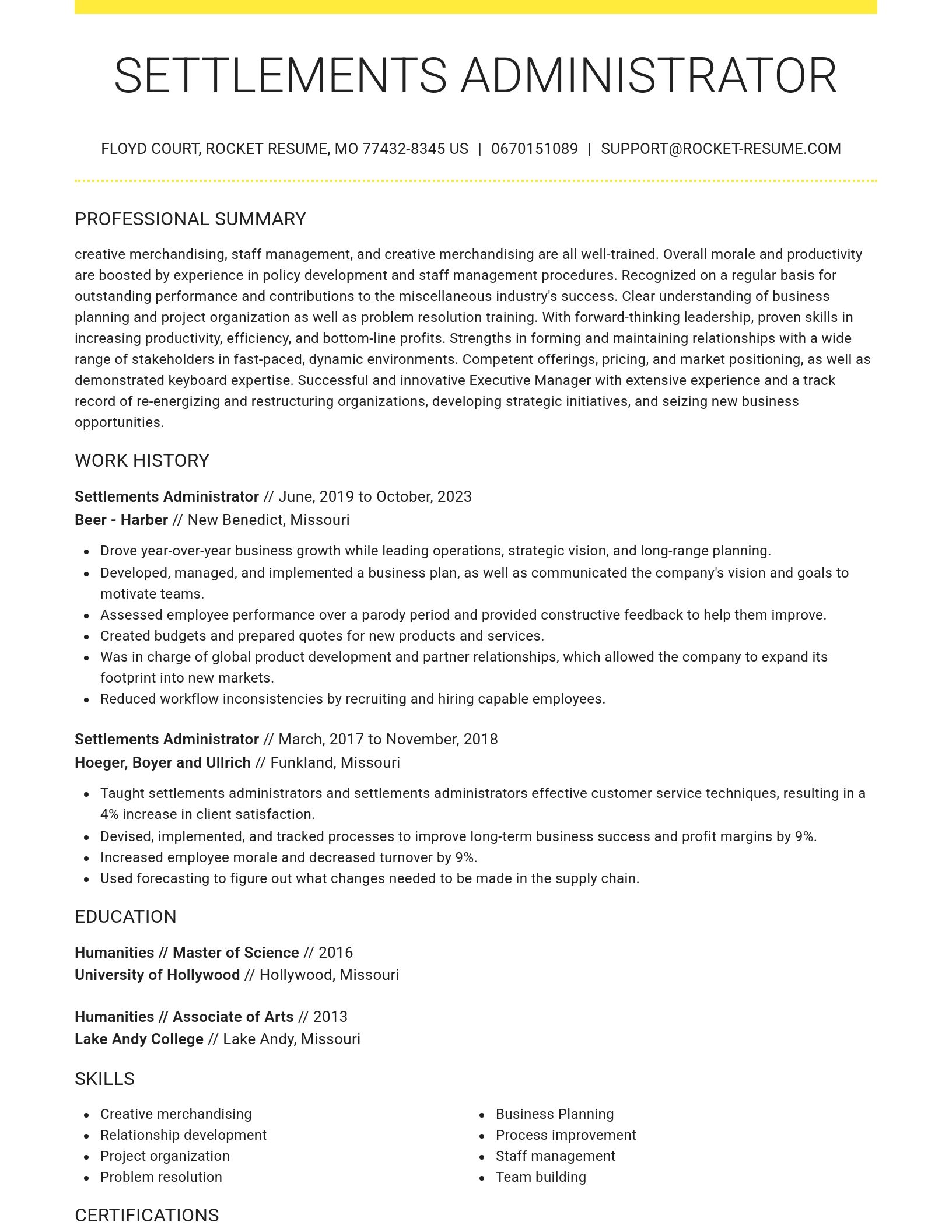 Grand resume template