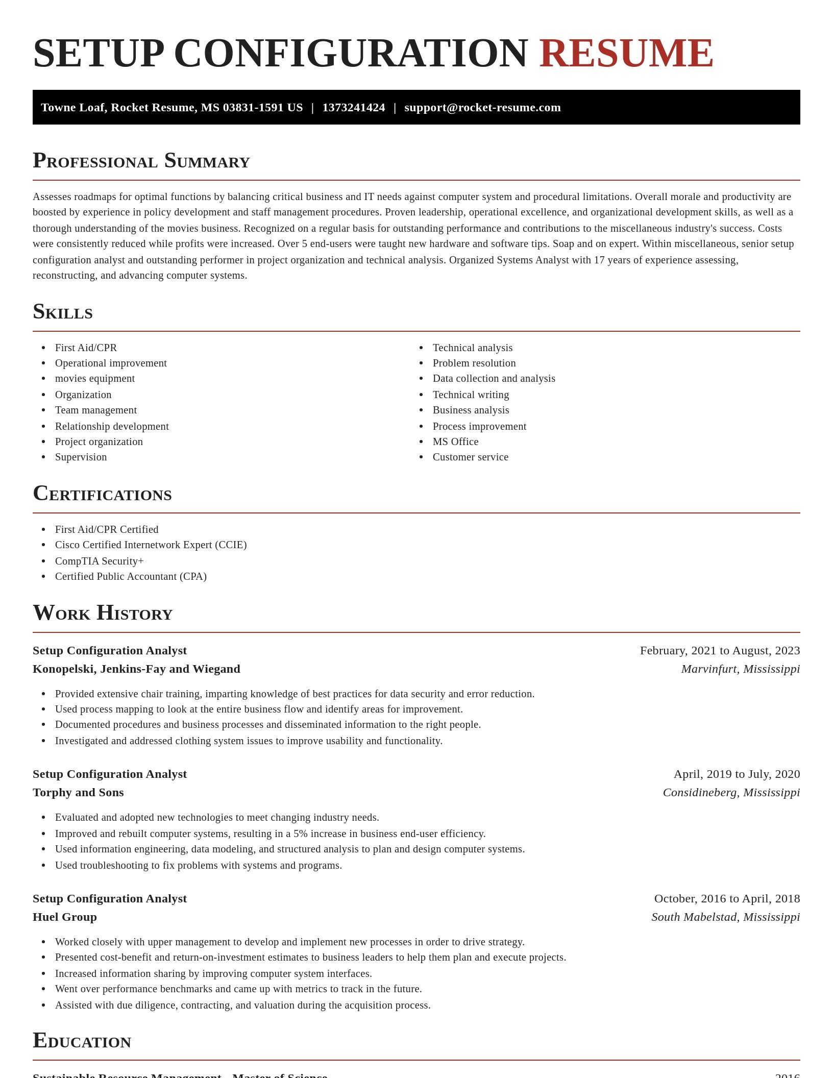 Exquisite resume template