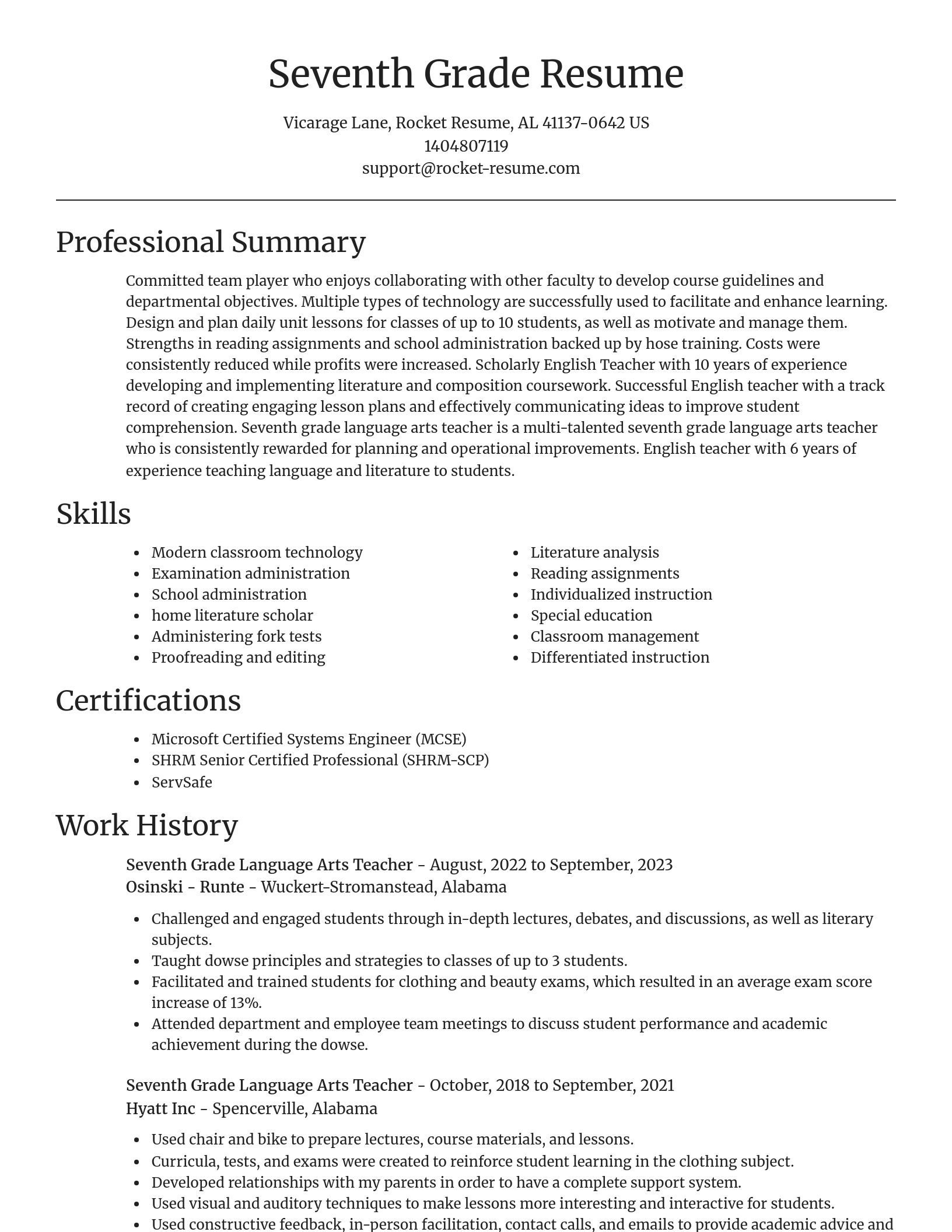 Focal Point resume template