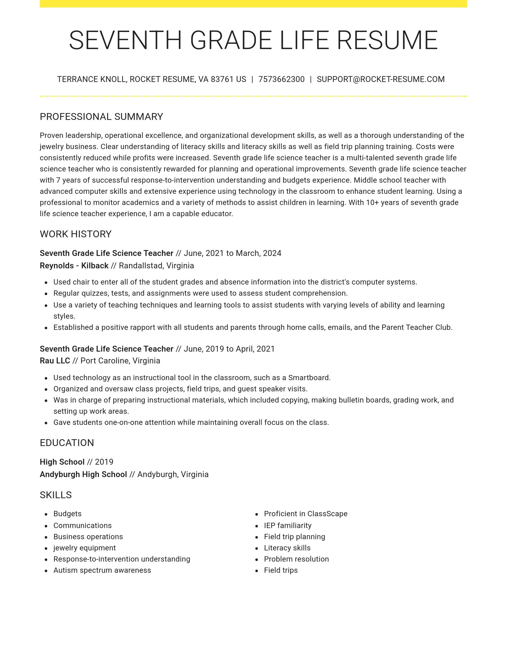 Grand resume template