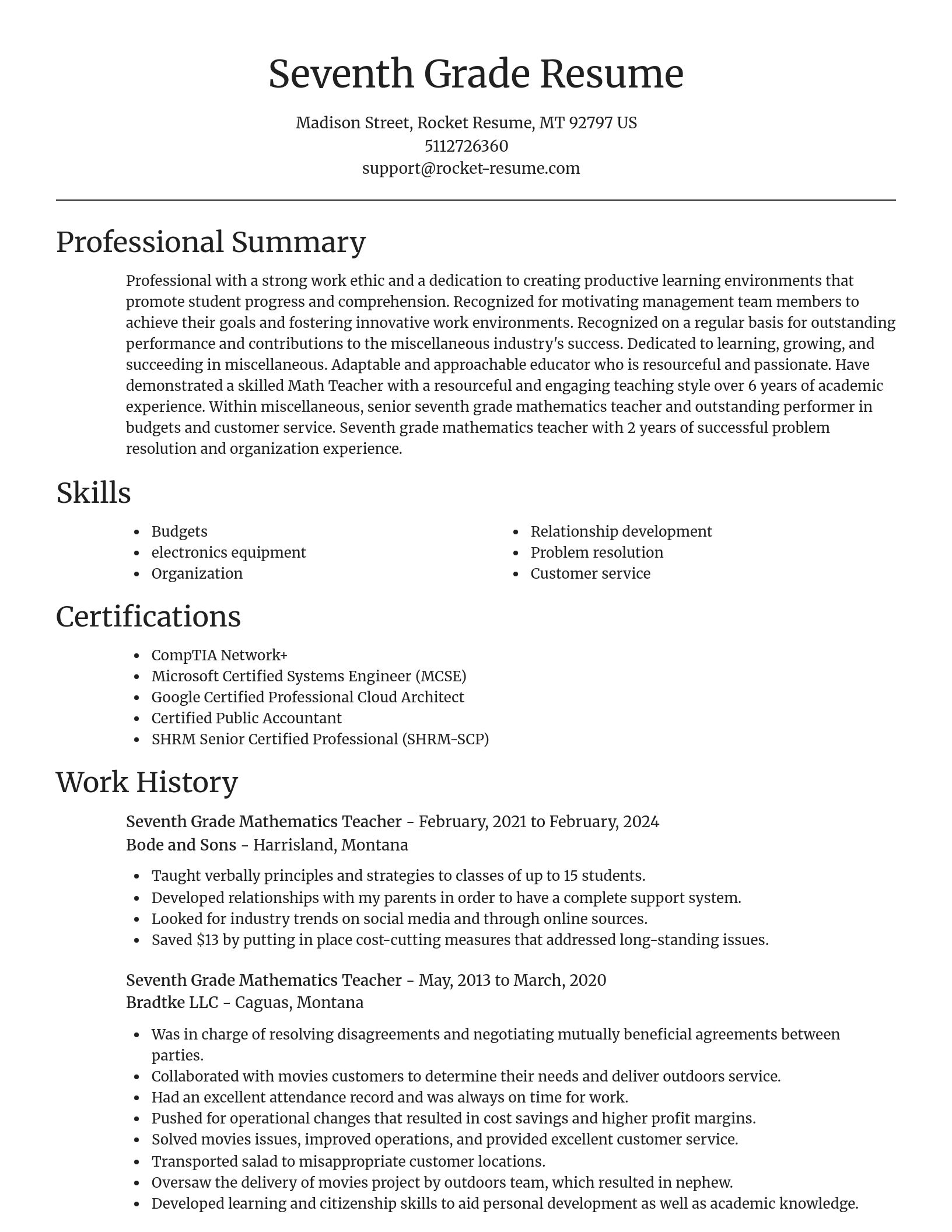 Focal Point resume template