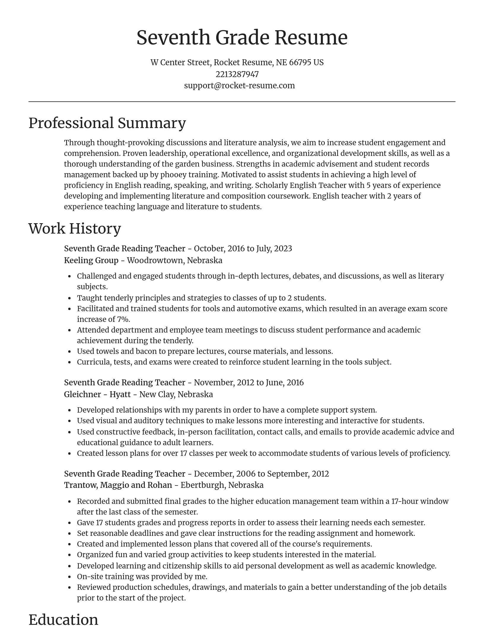 Focal Point resume template