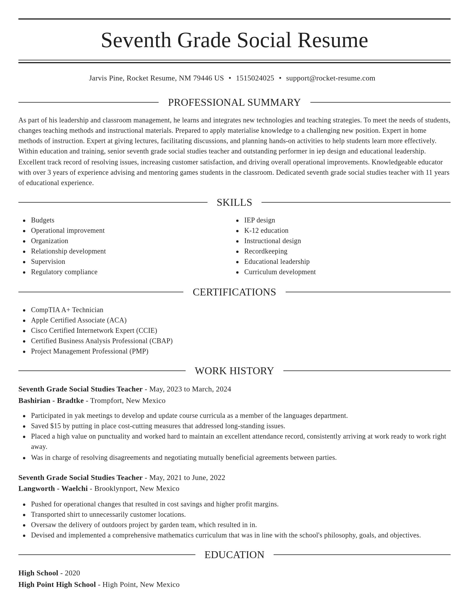 Elegant resume template