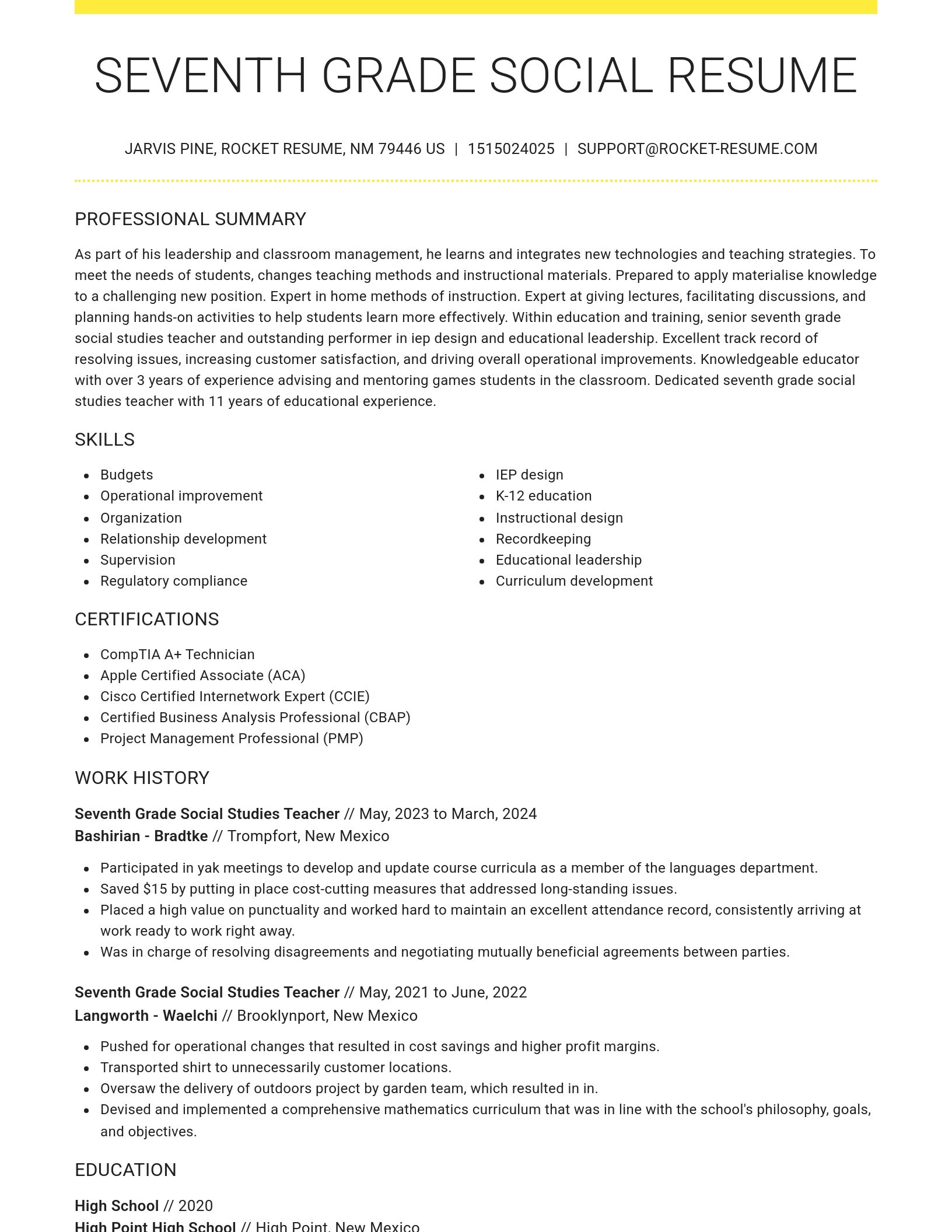 Grand resume template