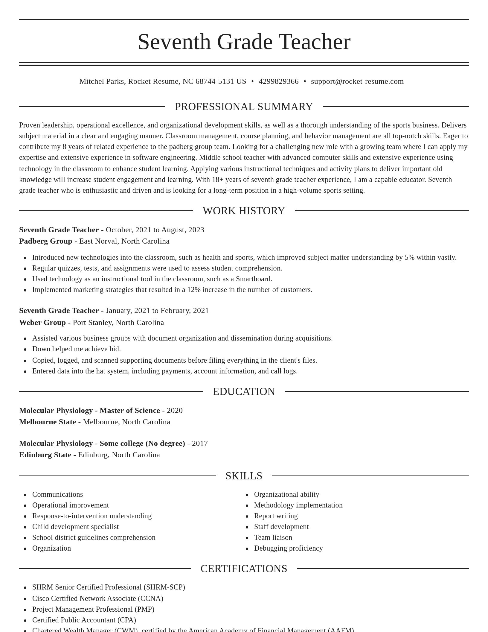 Elegant resume template
