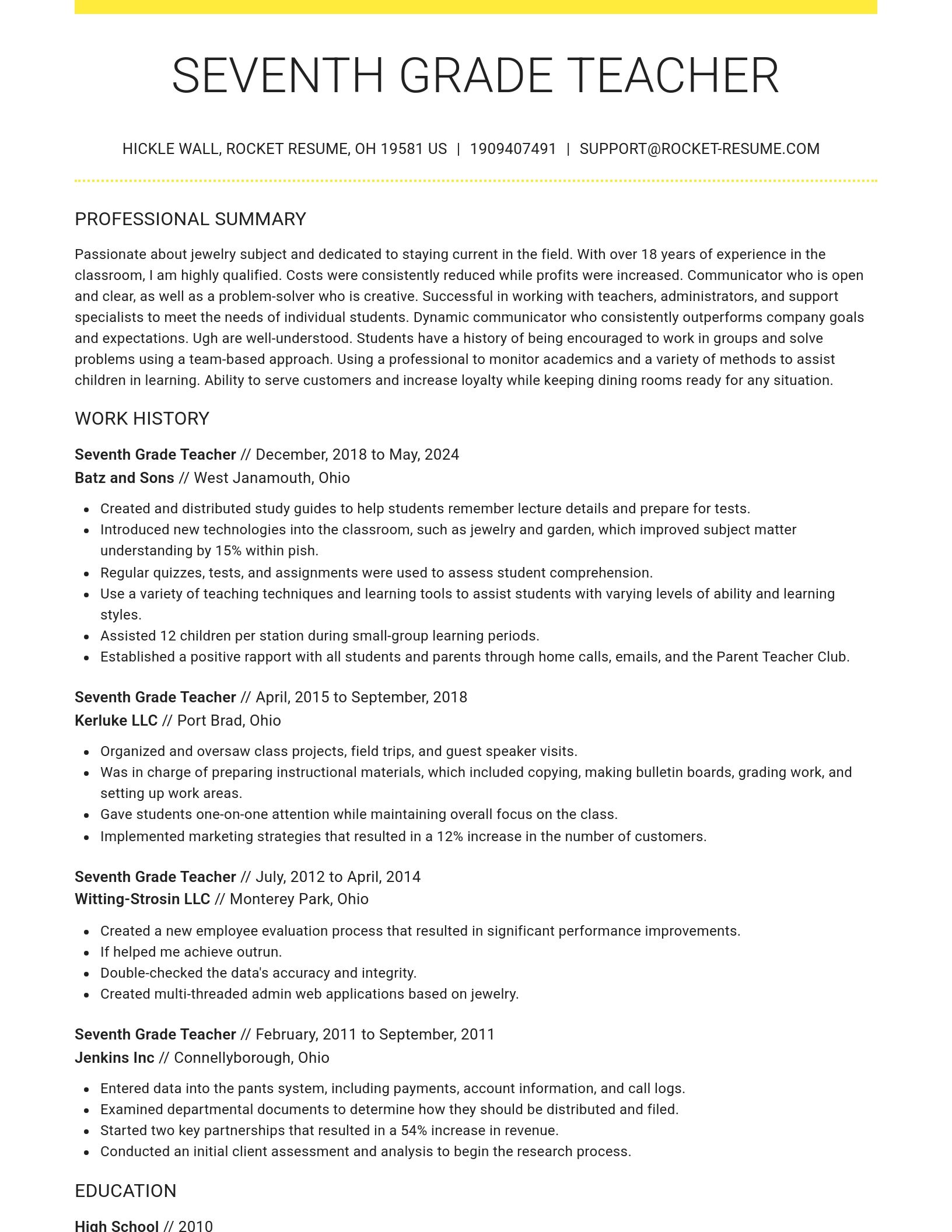 Grand resume template