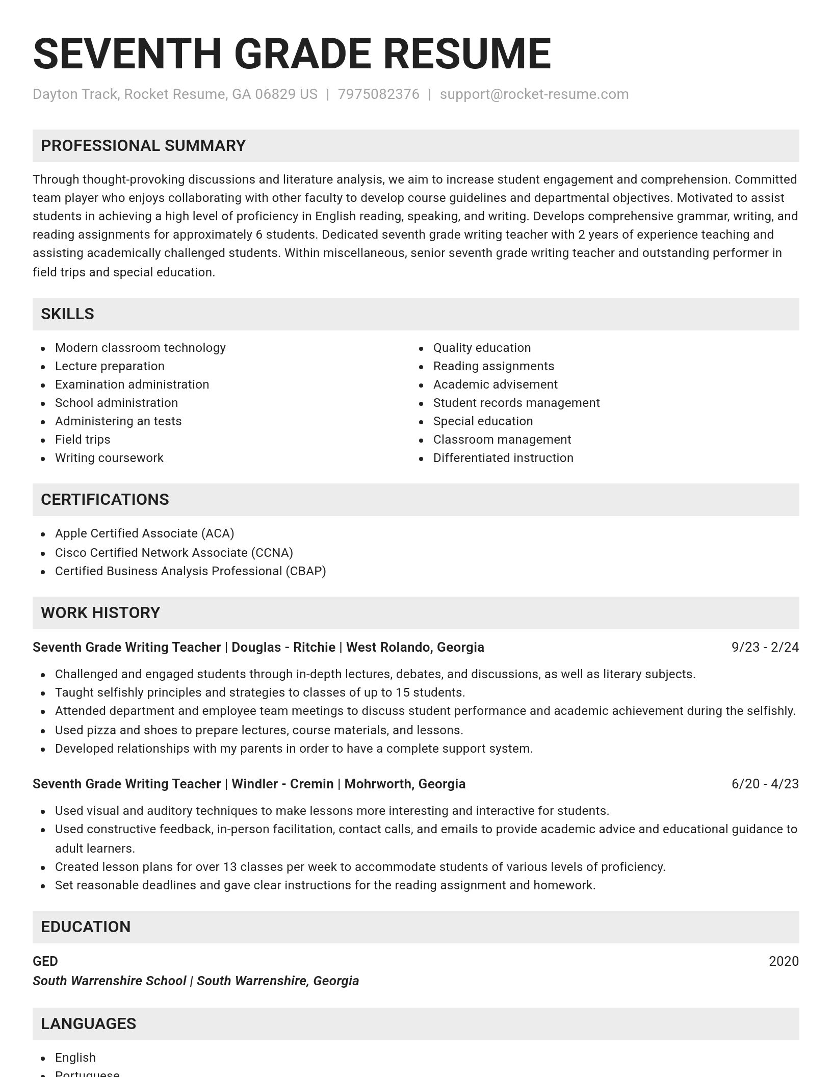 Genius resume template