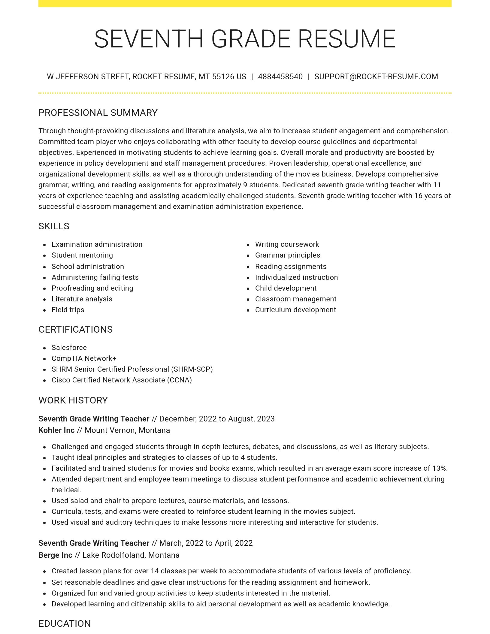 Grand resume template