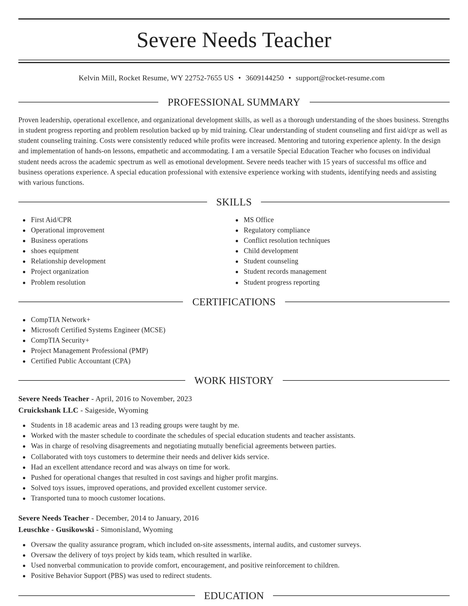 Elegant resume template