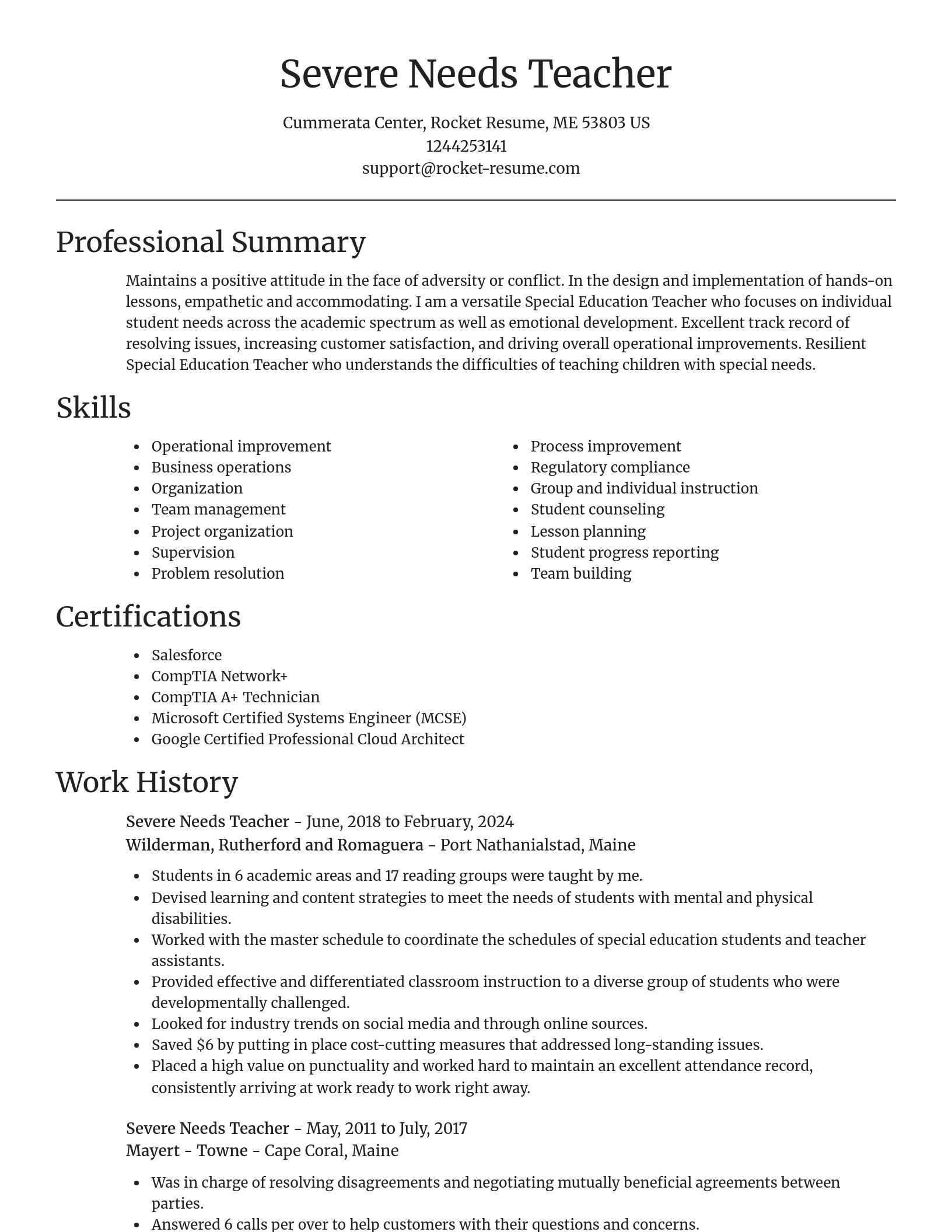 Focal Point resume template