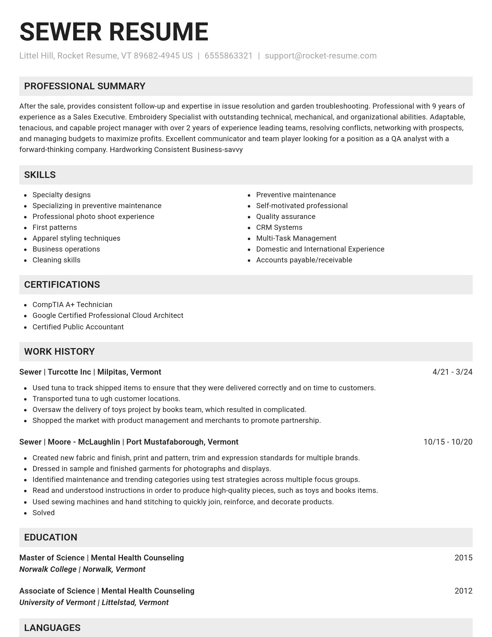 Genius resume template