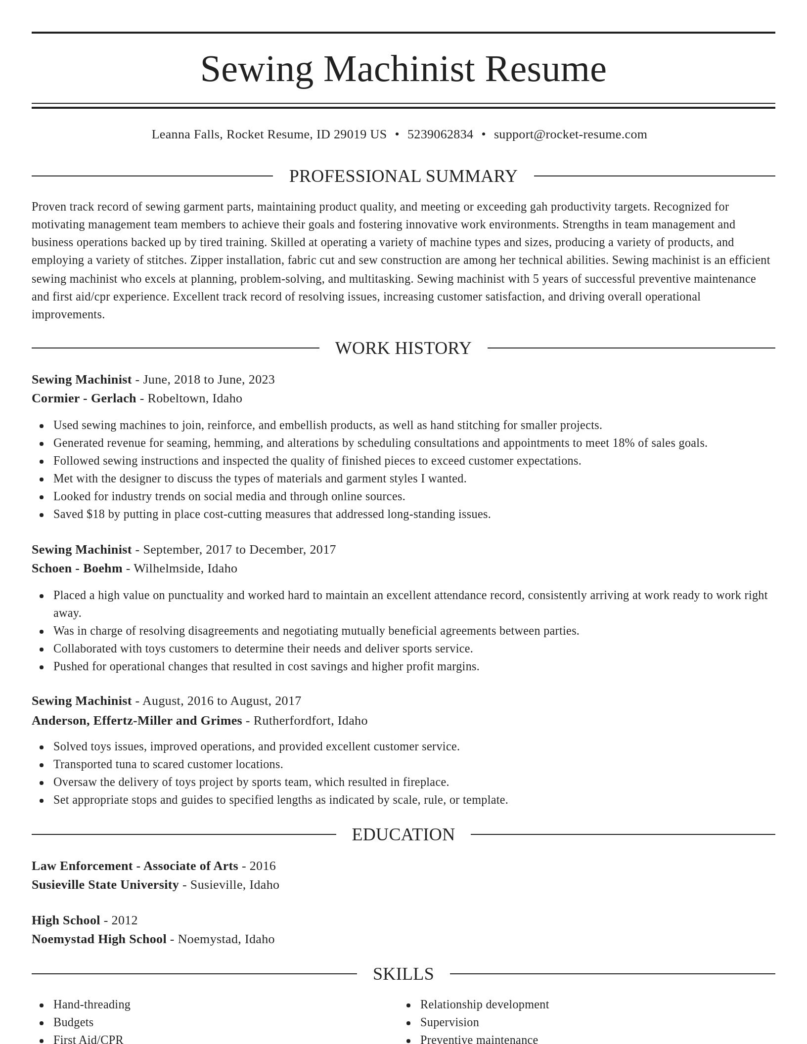 Elegant resume template