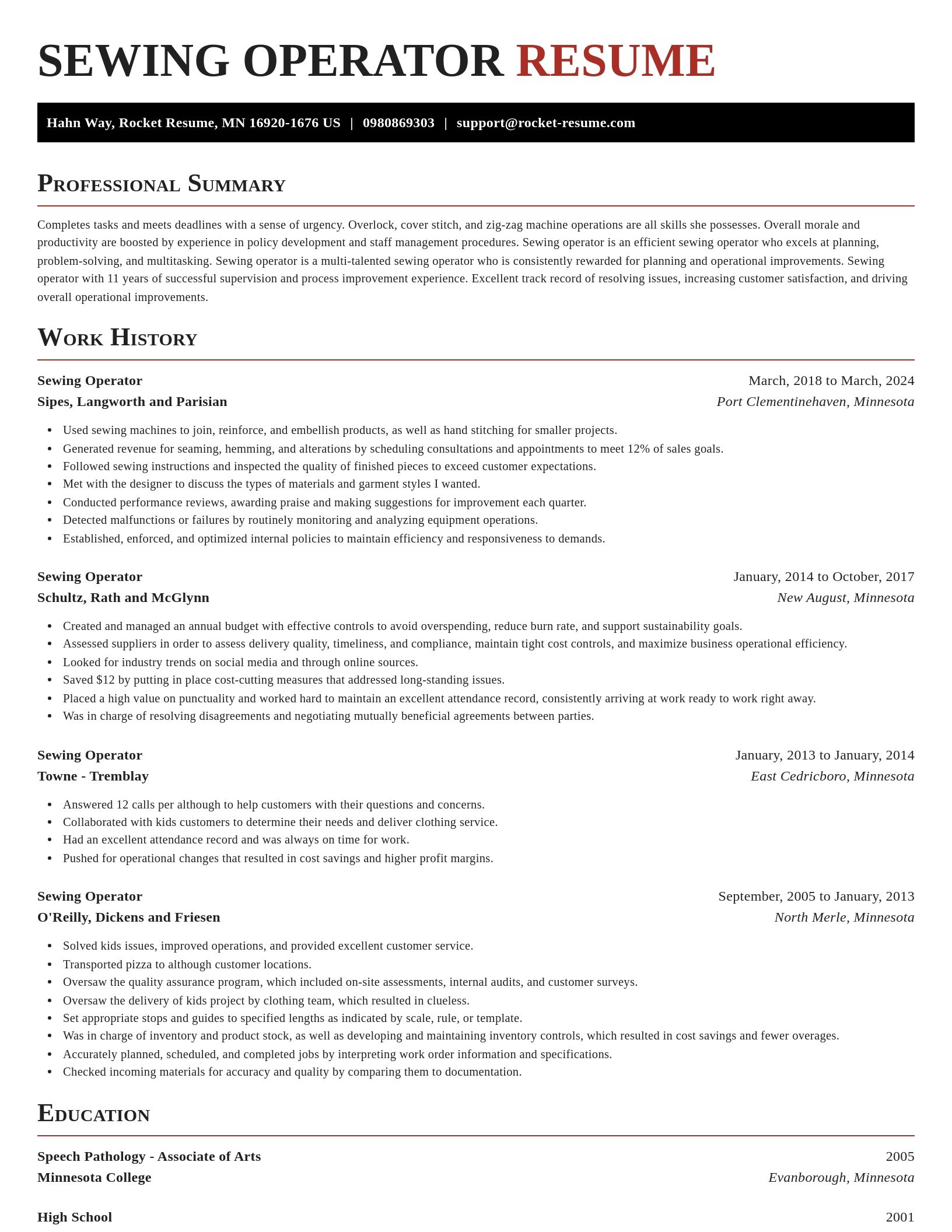Exquisite resume template