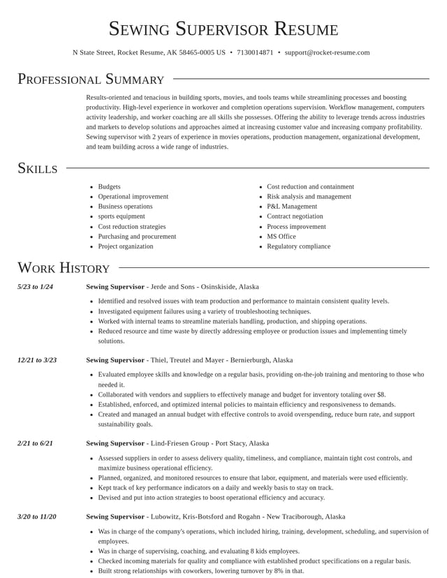 Director resume template
