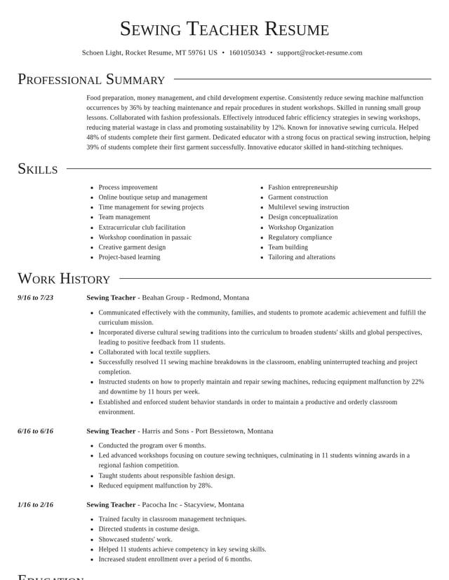 Director resume template