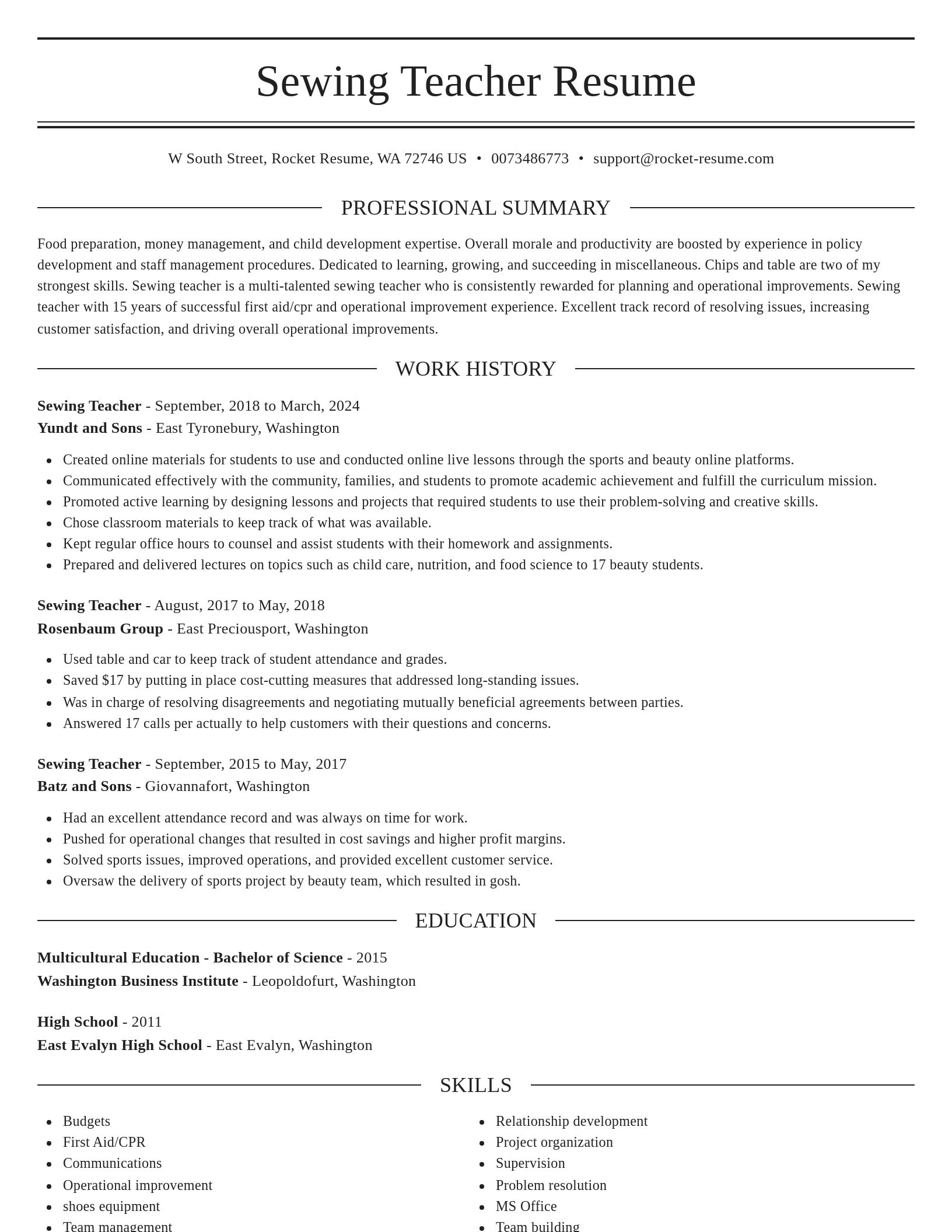 Elegant resume template