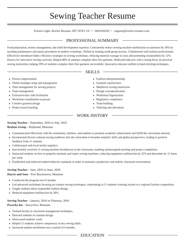 Elegant resume template