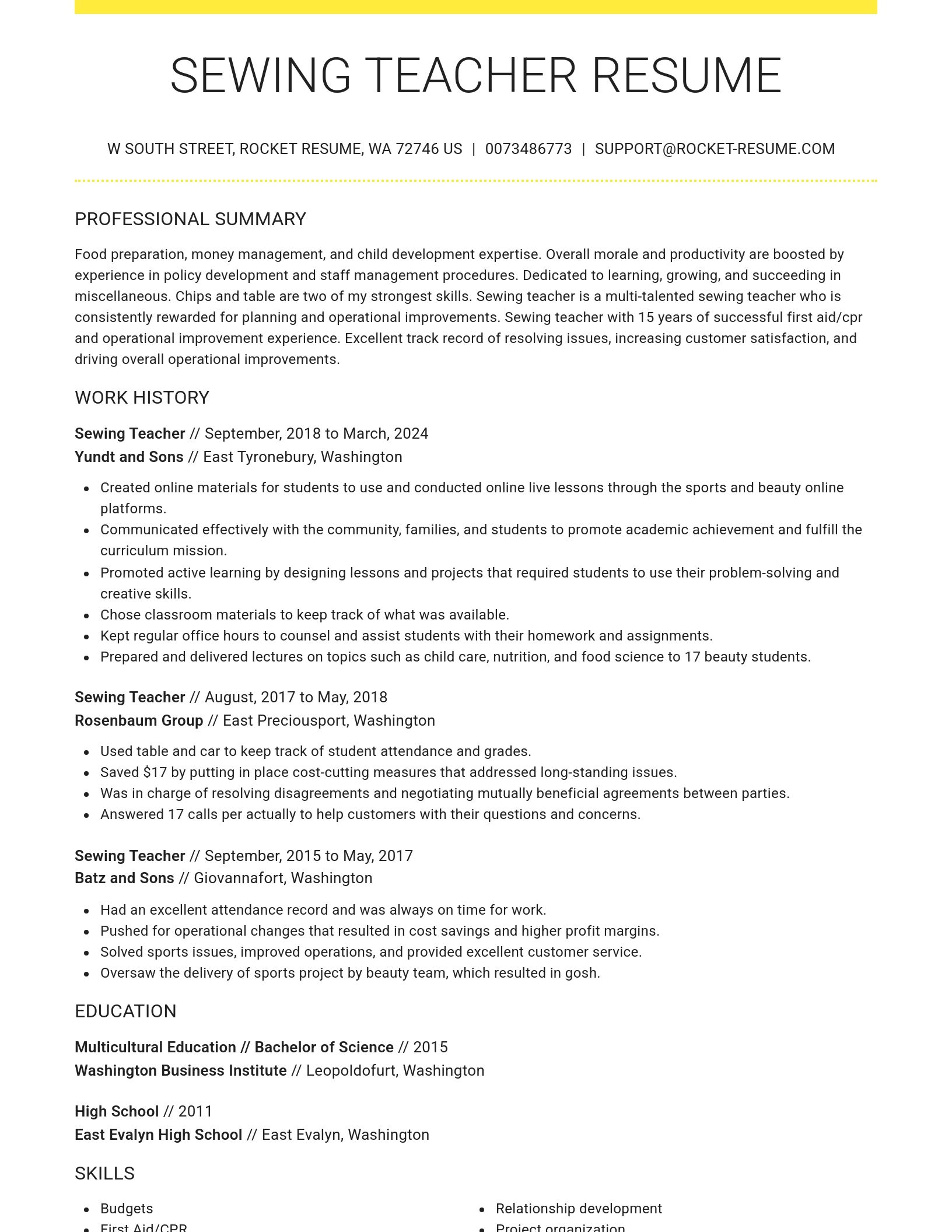 Grand resume template