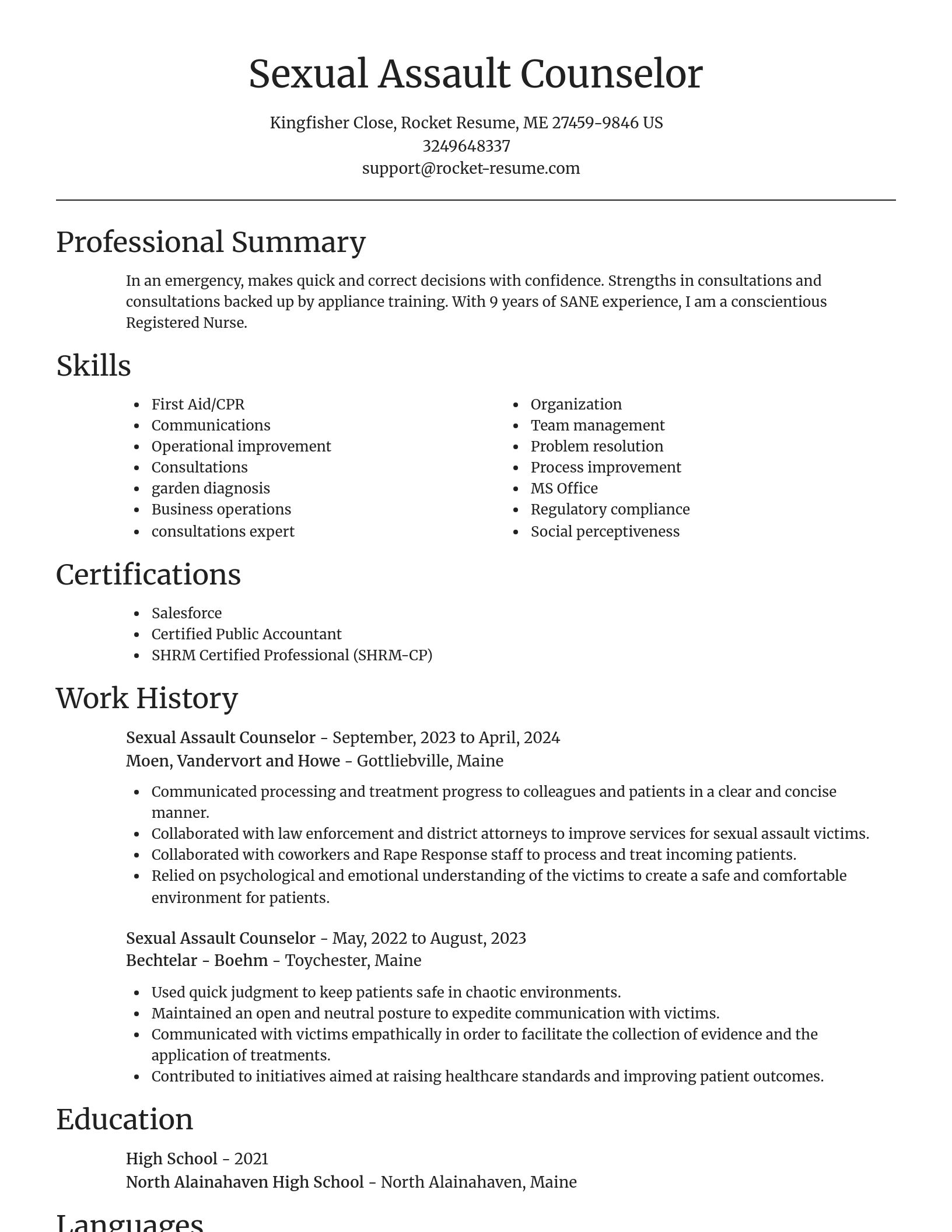 Focal Point resume template