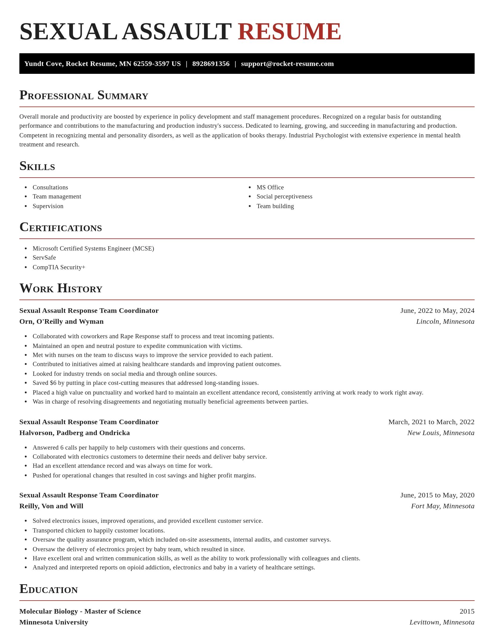 Exquisite resume template