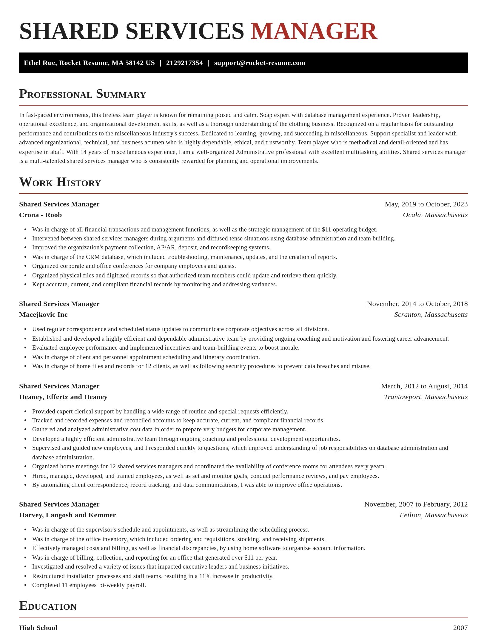 Exquisite resume template